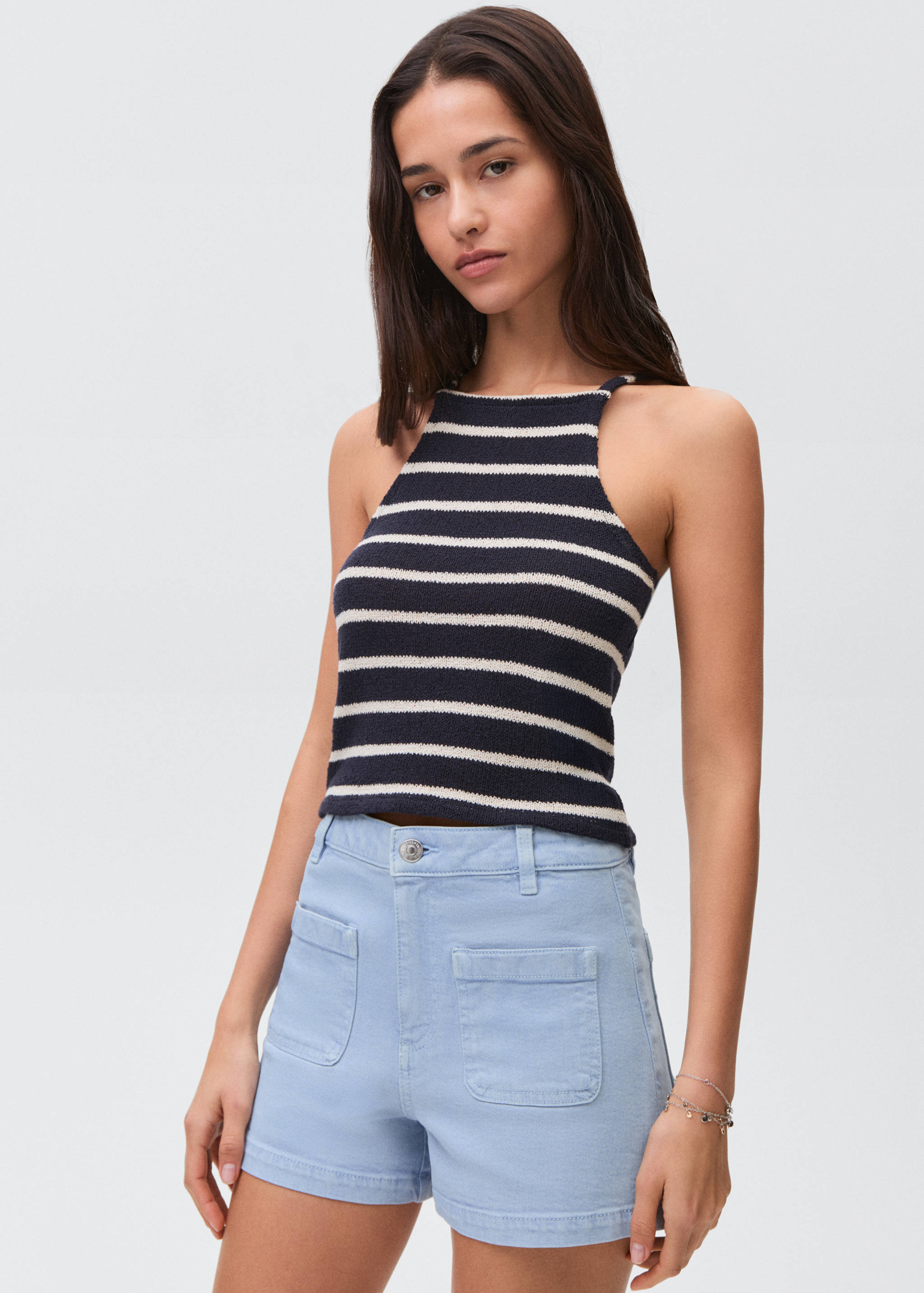 شورت جينز بجيوب - رؤية وسط