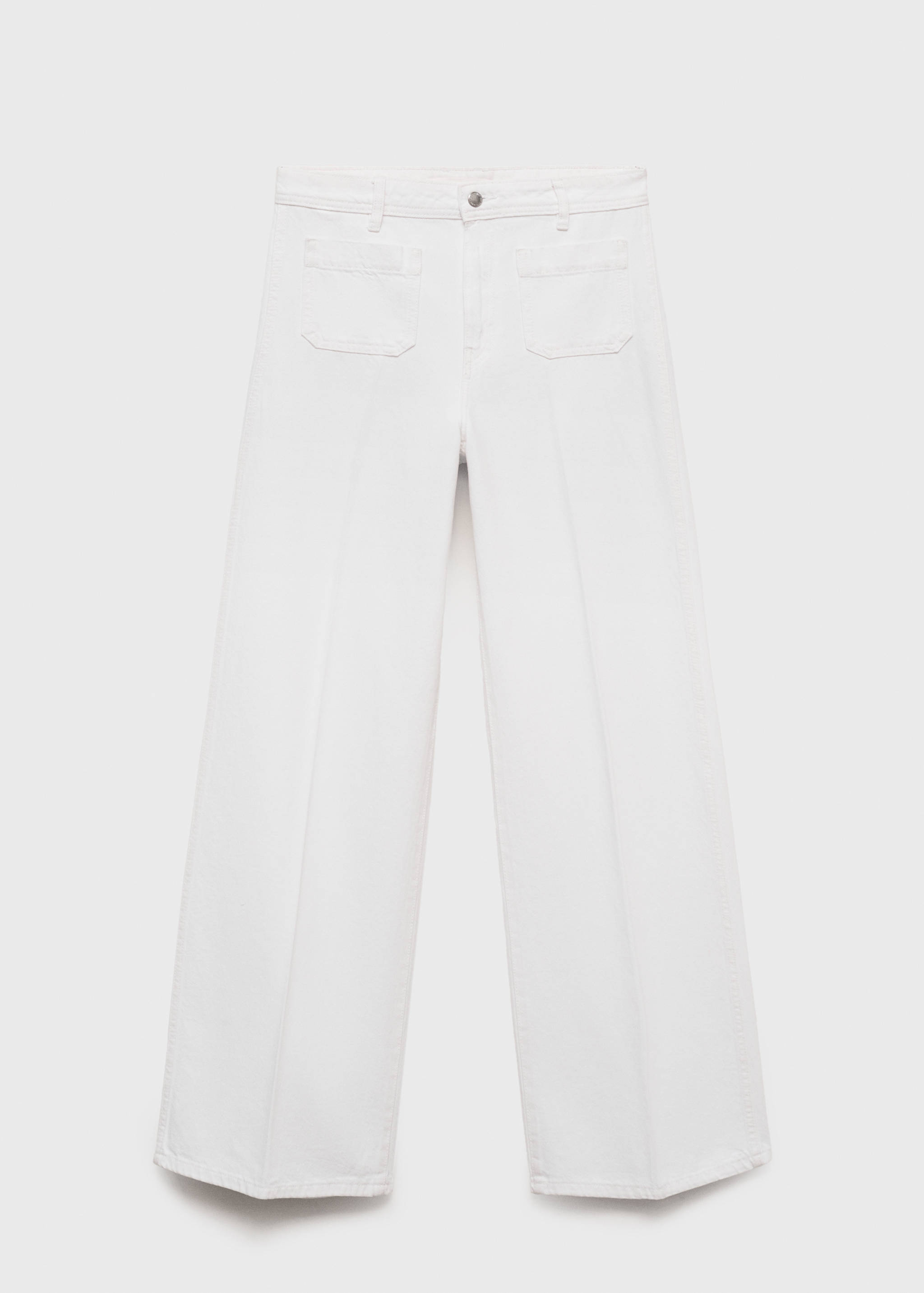 Calças de ganga wideleg com bolsos - Artigo sem modelo