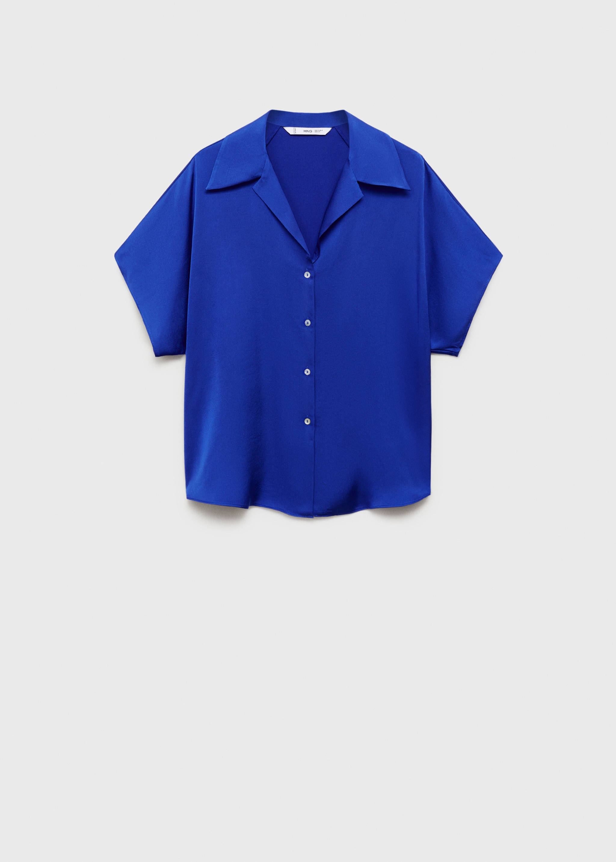 Short-sleeved satin shirt - Article without model