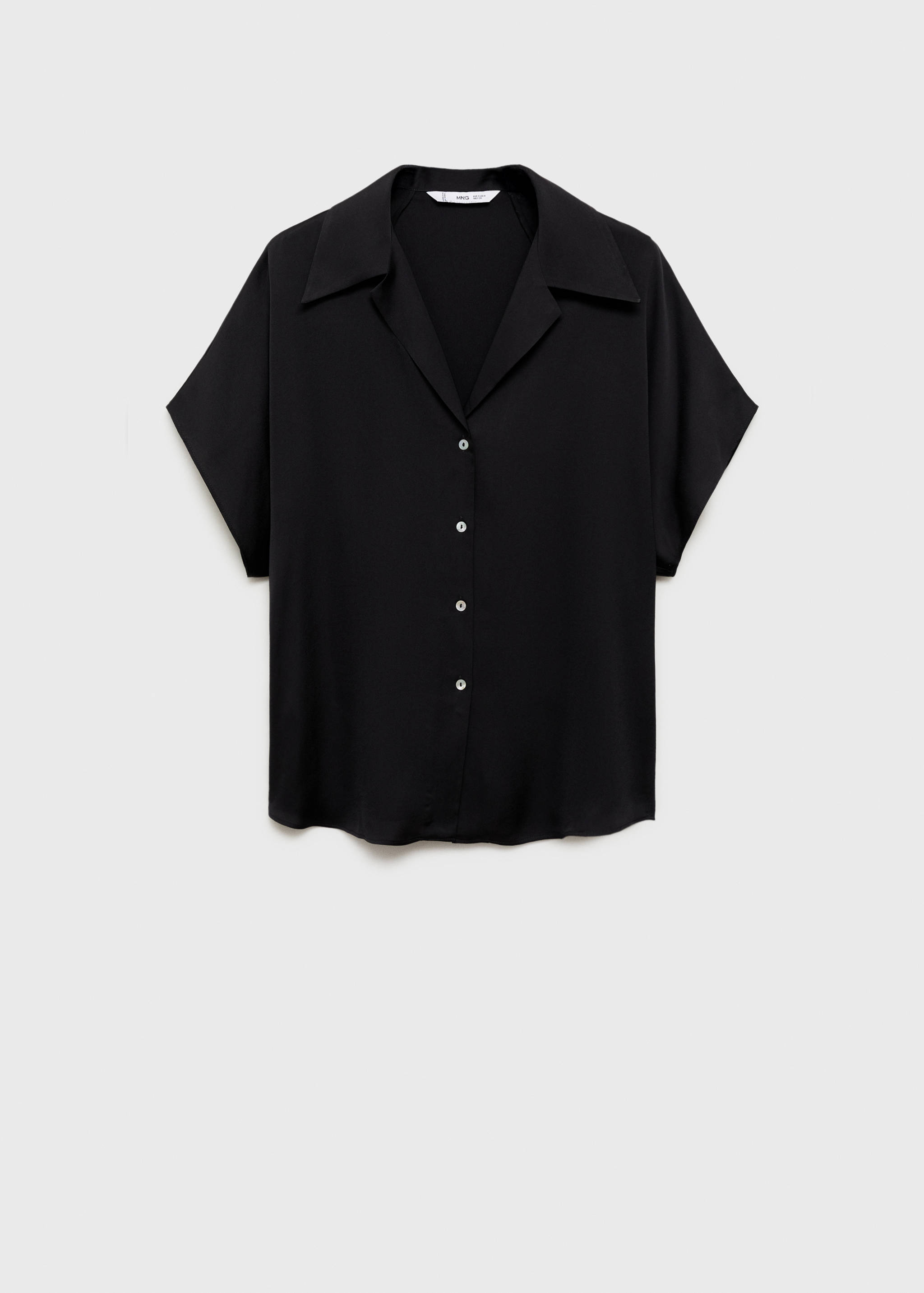Short-sleeved satin shirt - Article without model