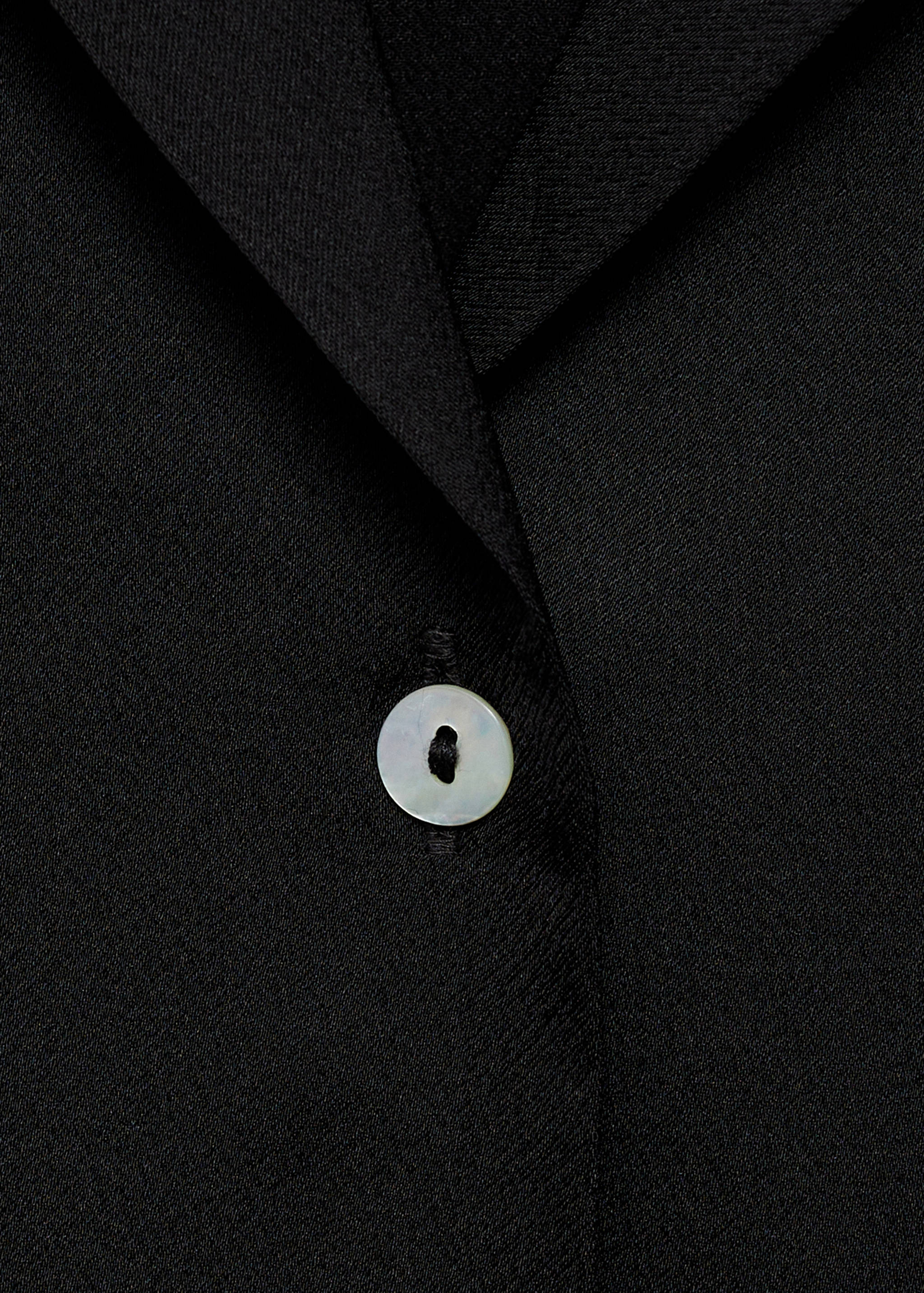 Short-sleeved satin shirt - Details of the article 0