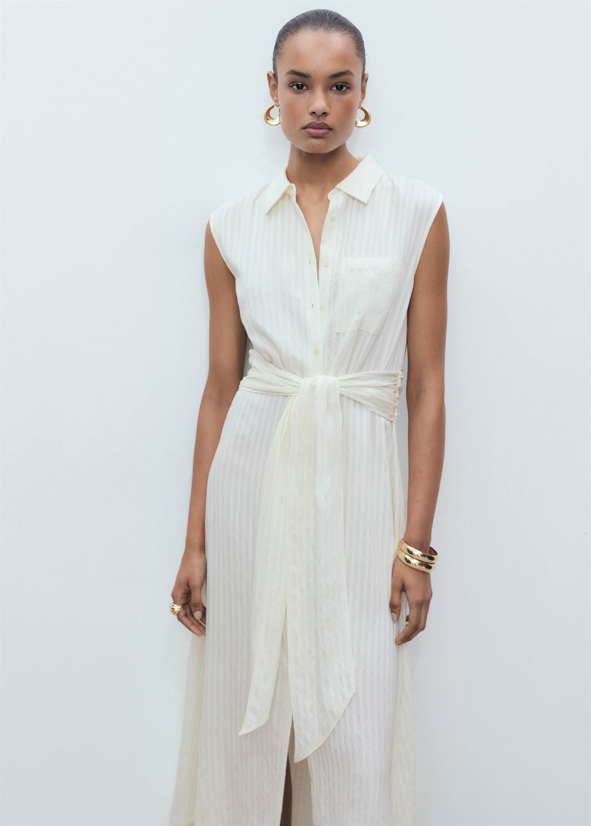 Bow shirt dress - Medium plane