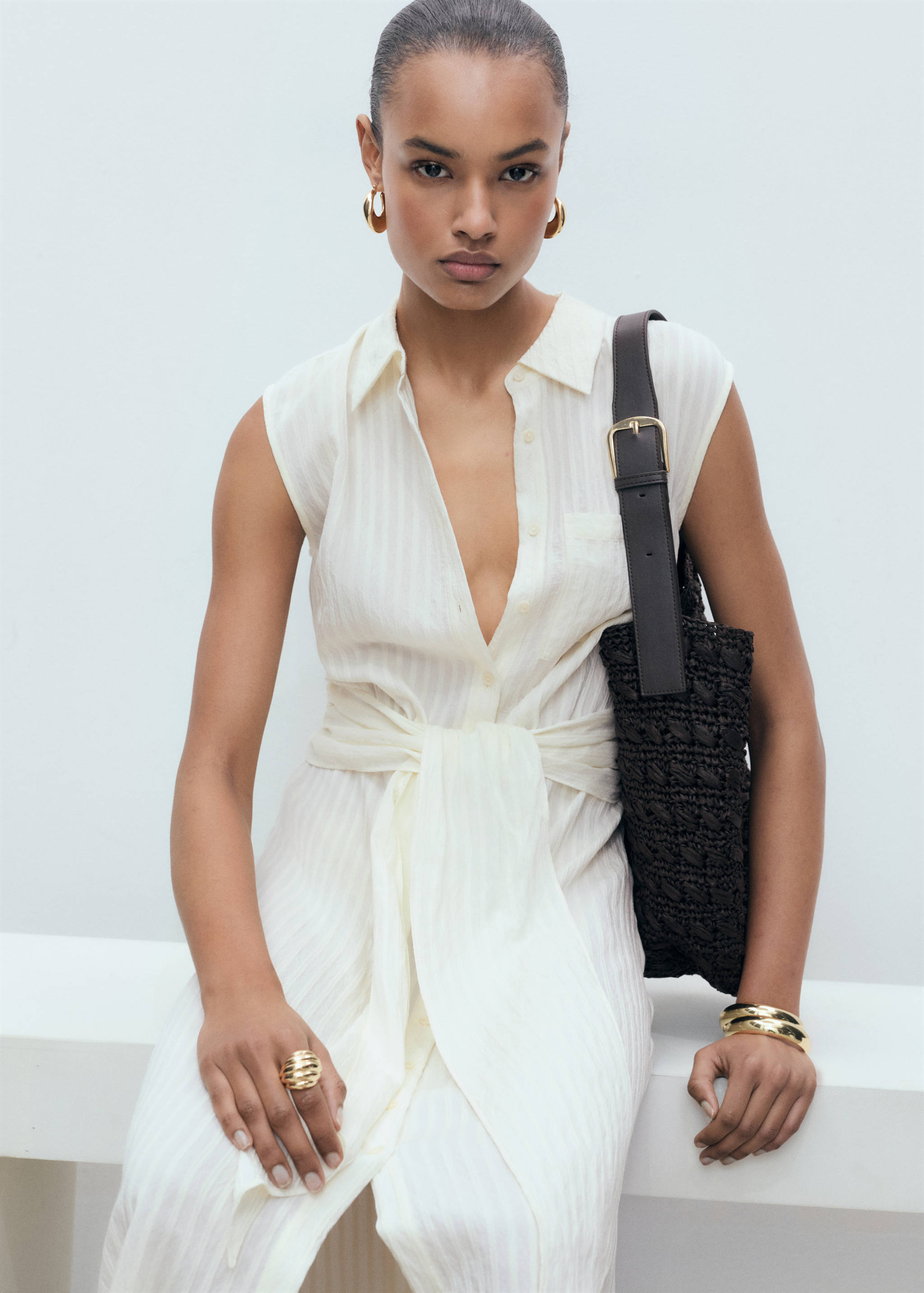 Bow shirt dress - Details of the article 6