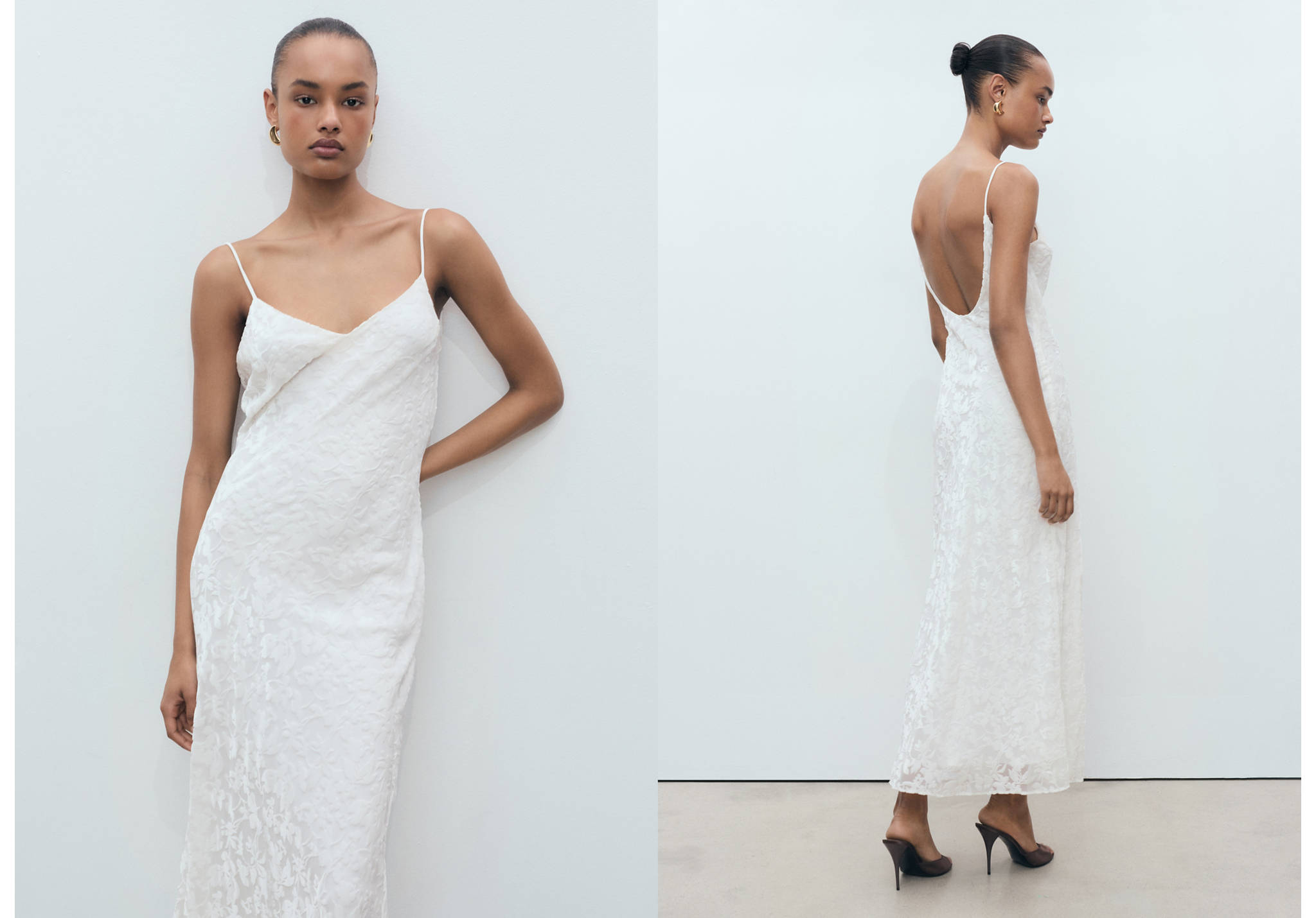 Robe dévorée à fleurs - Plan panoramique