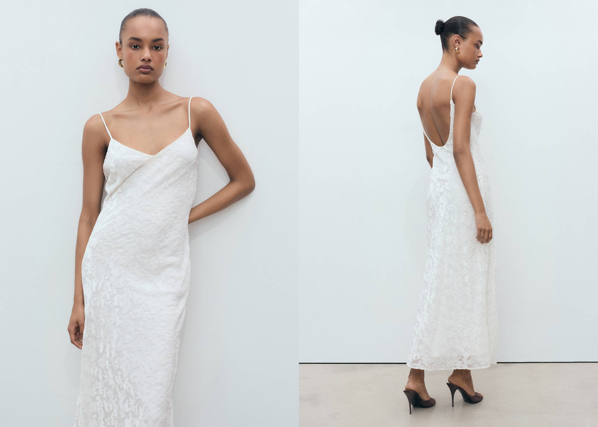 Devoré floral dress - Panoramic plane