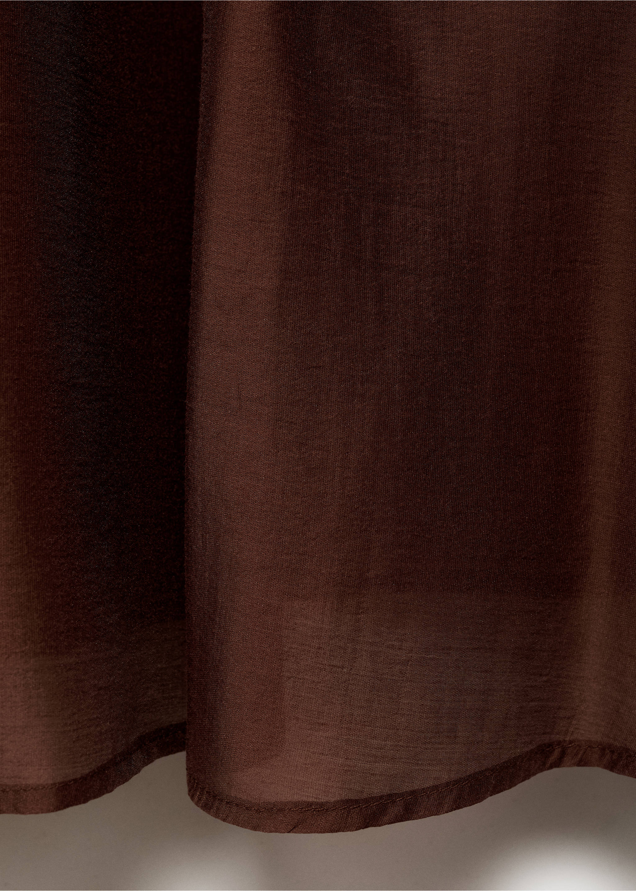 Close-up of the dark brown fabric texture of a dress., Brown. Ref: 87007192-00.