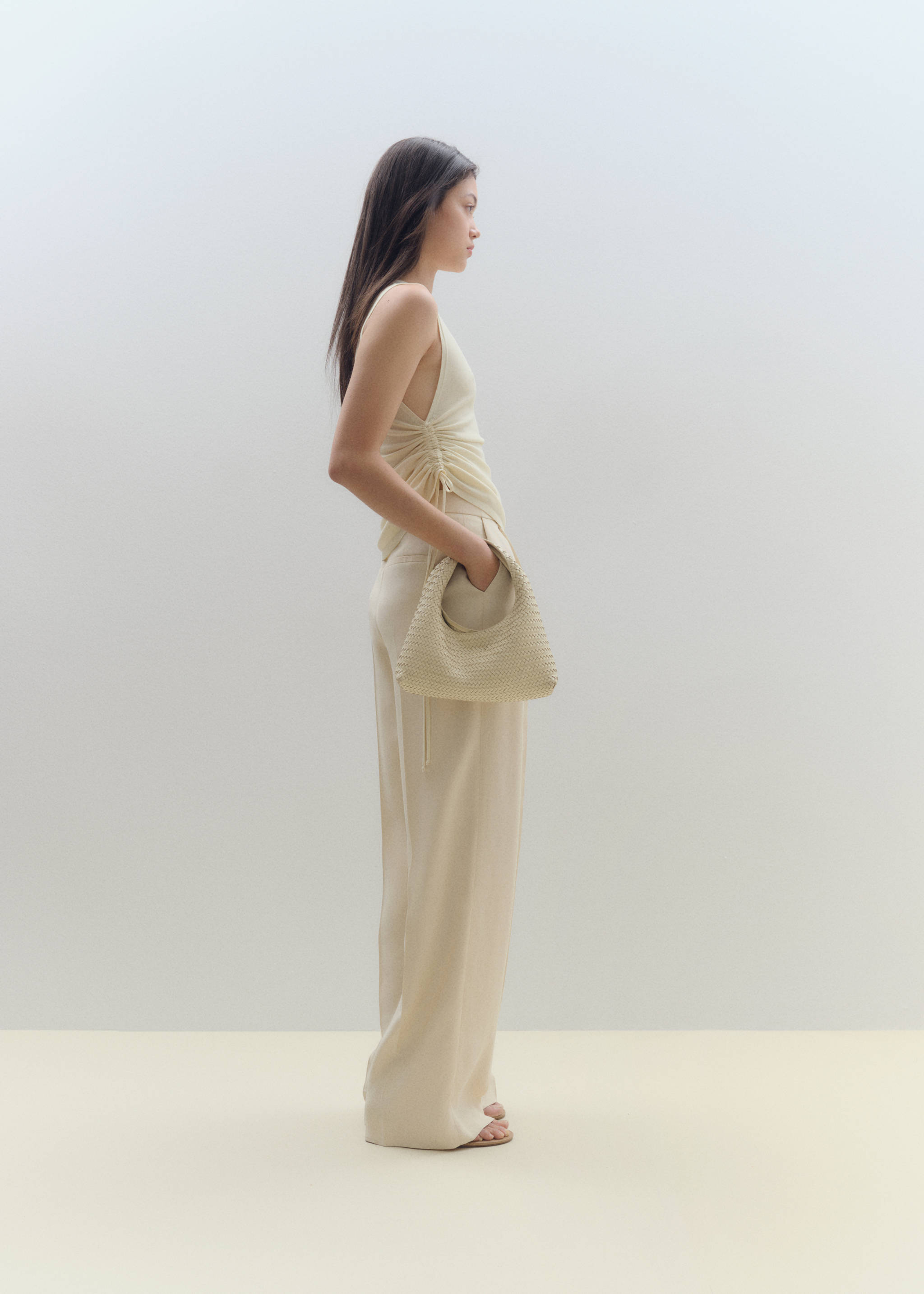 Side gathered knitted top - Details of the article 7