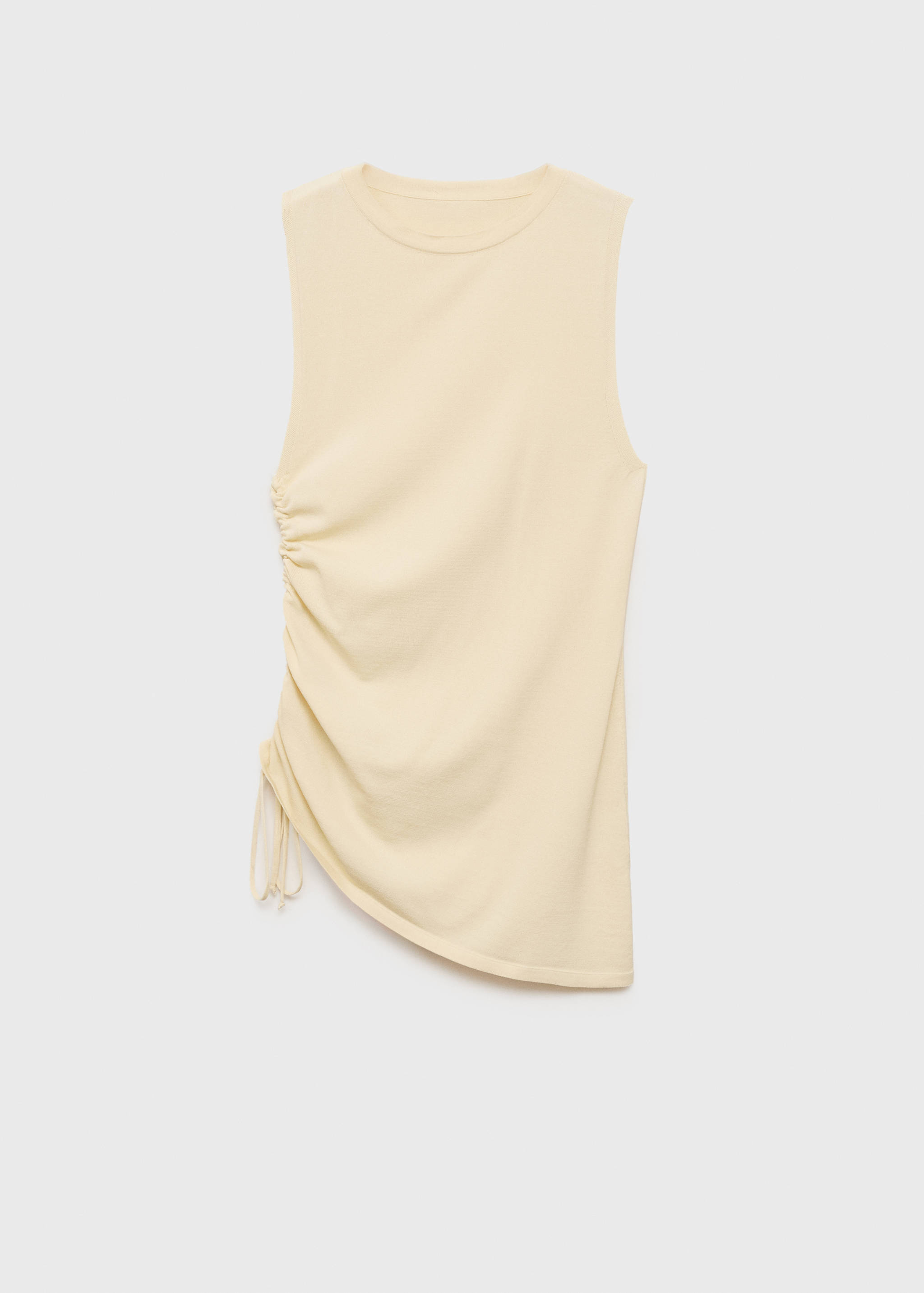 Side gathered knitted top - Article without model