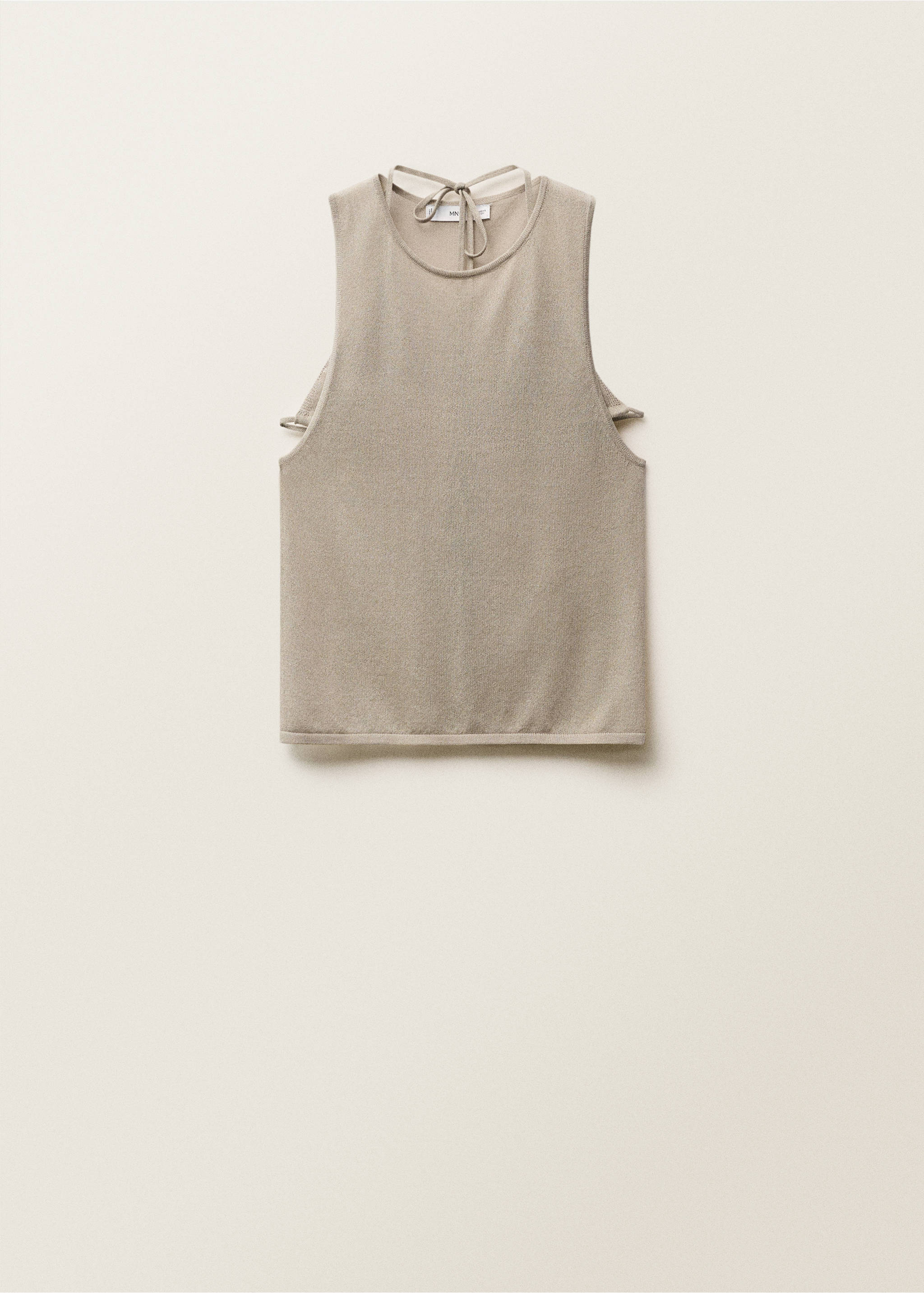 Contrasting knit top - Article without model, Sand. Ref: 87007197-00.