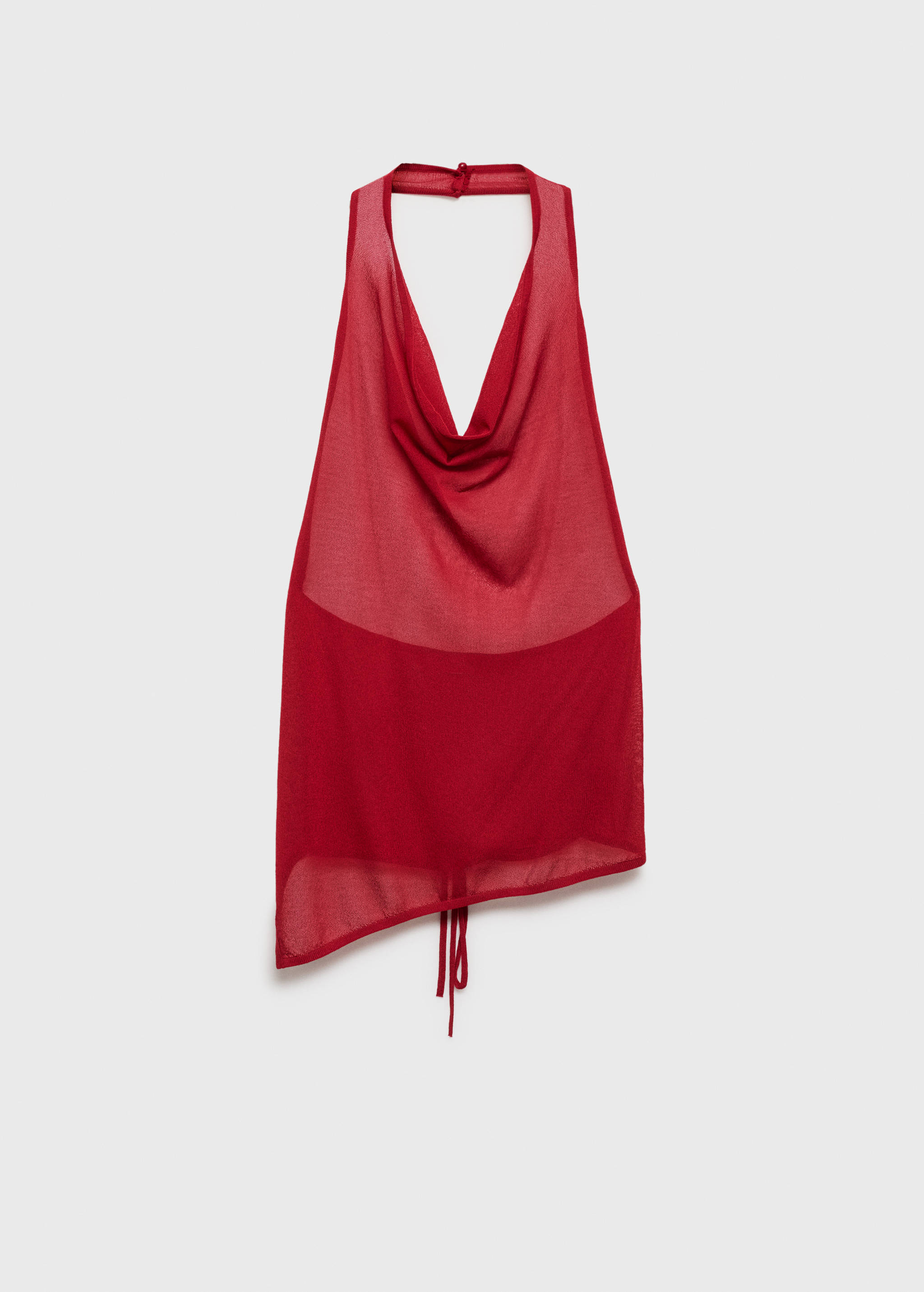 Draped knitted top with open back - Article without model