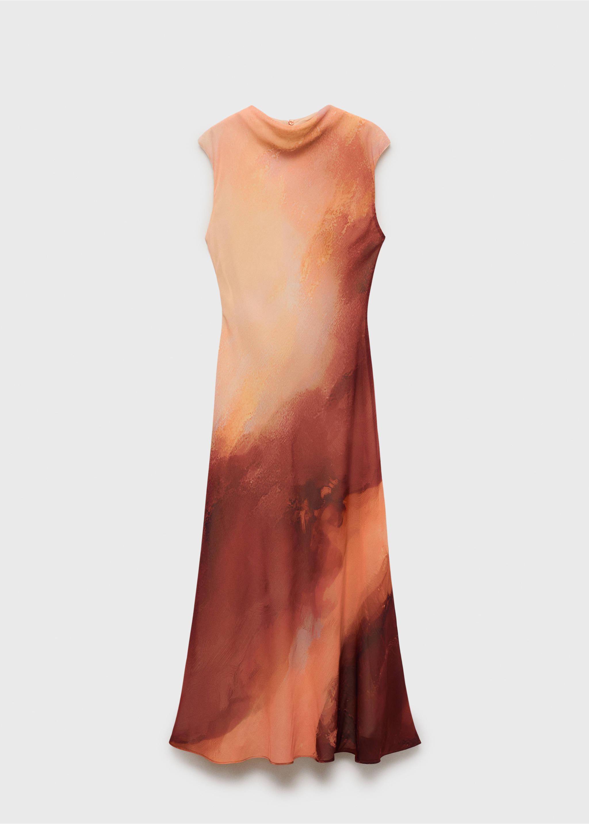 Long gradient dress - Article without model, Peach. Ref: 87007201-00.