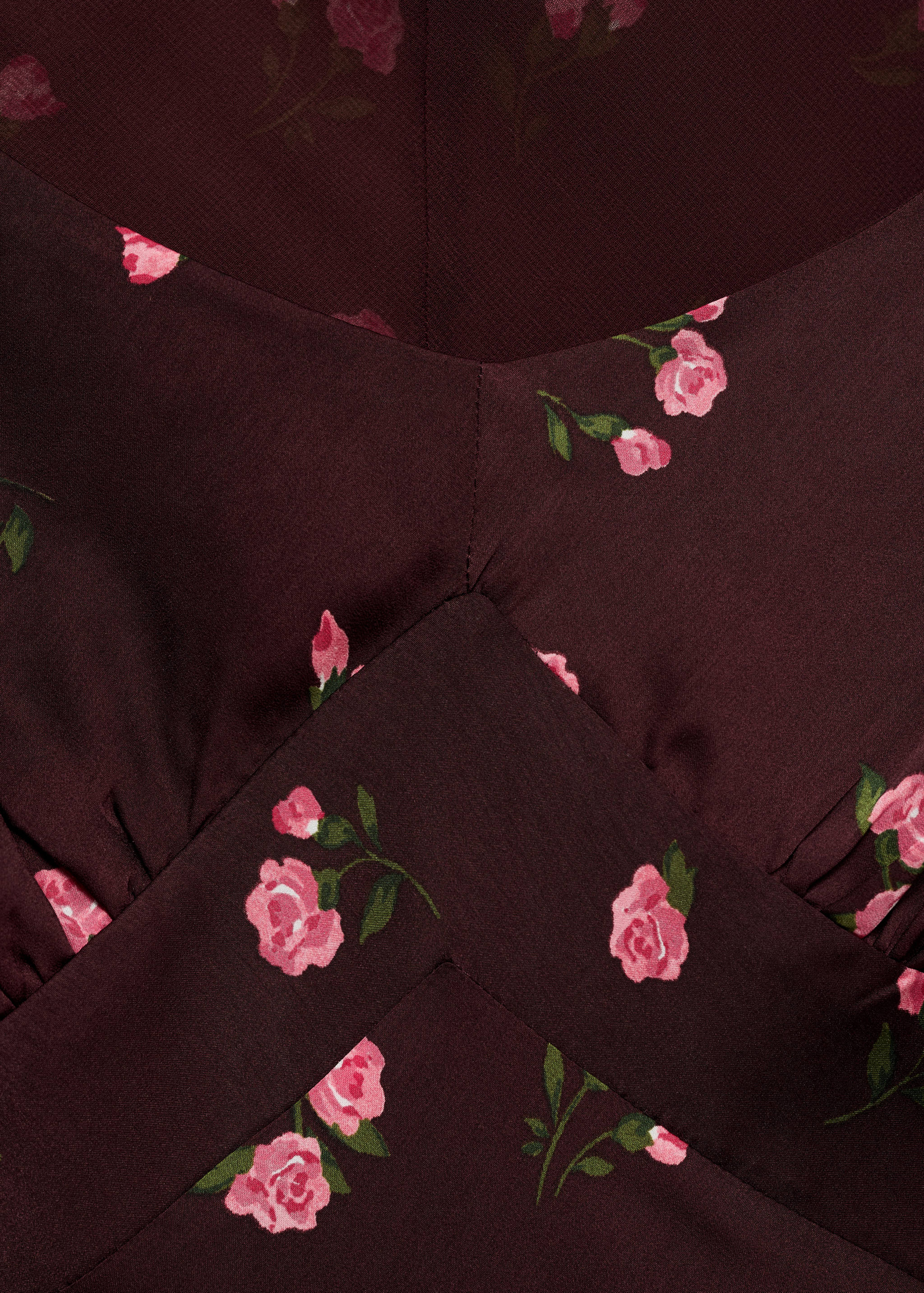 Robe mi-longue à fleurs manches courtes - Détail de l'article 8