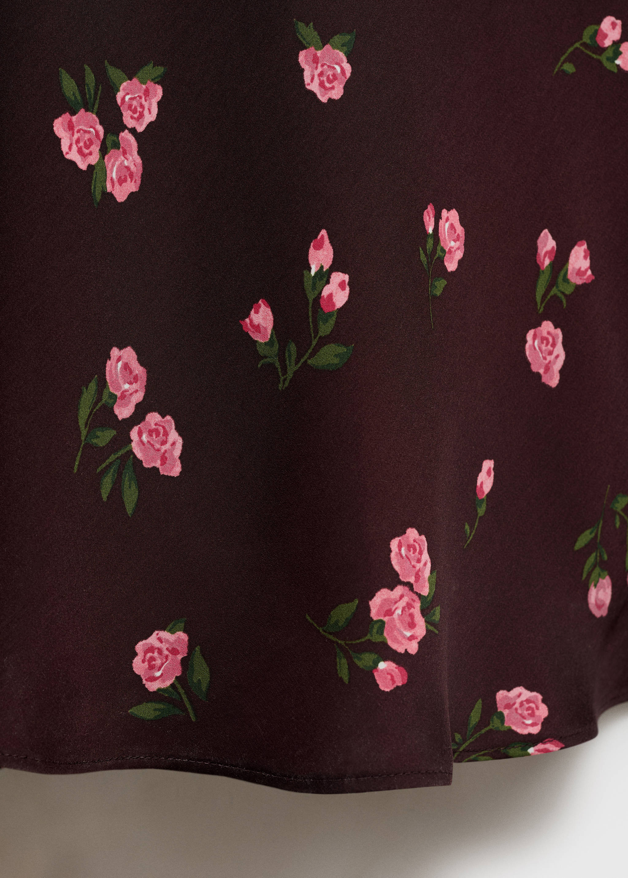 Robe mi-longue à fleurs manches courtes - Détail de l'article 0