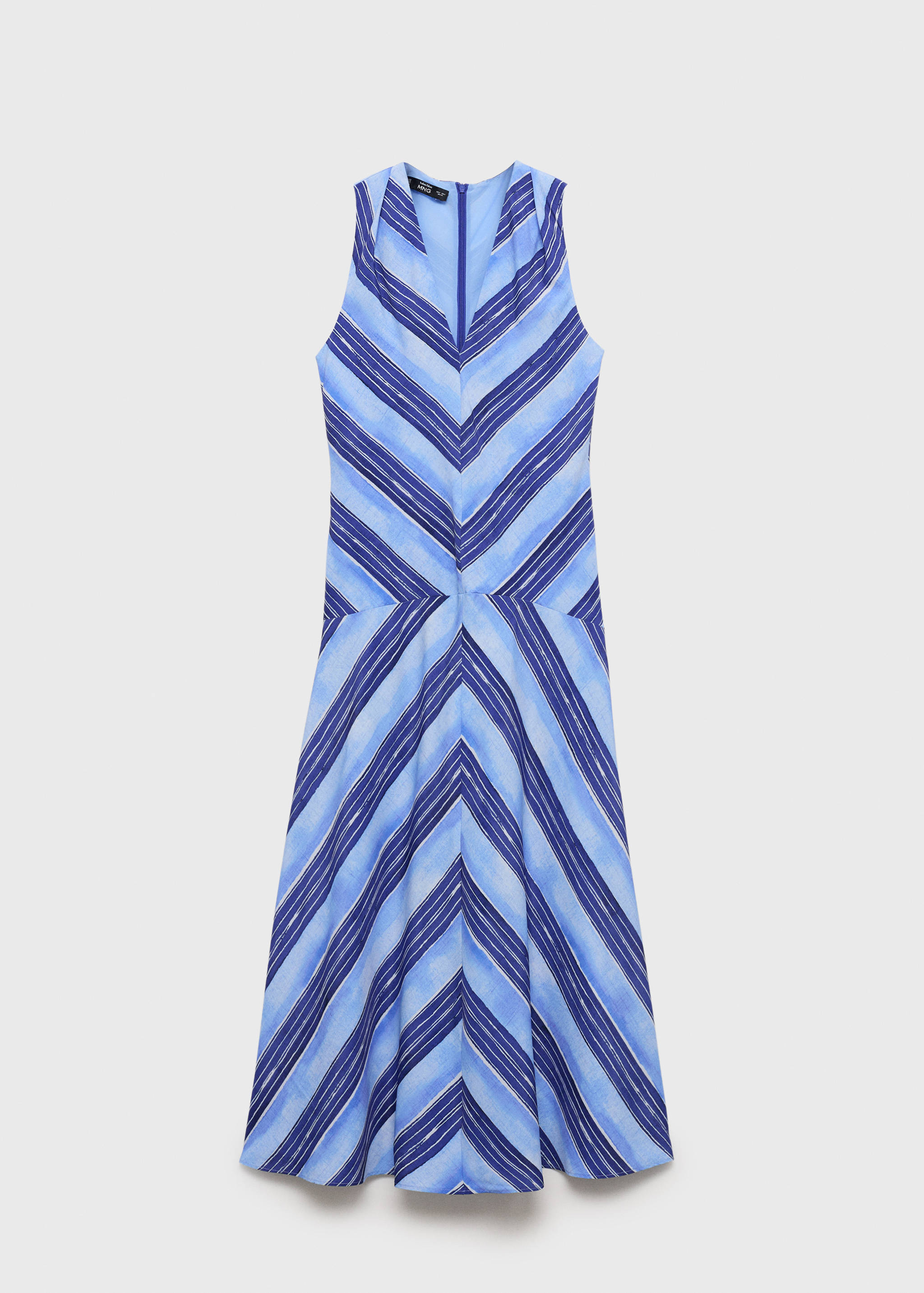 Vestido às riscas evasê - Artigo sem modelo