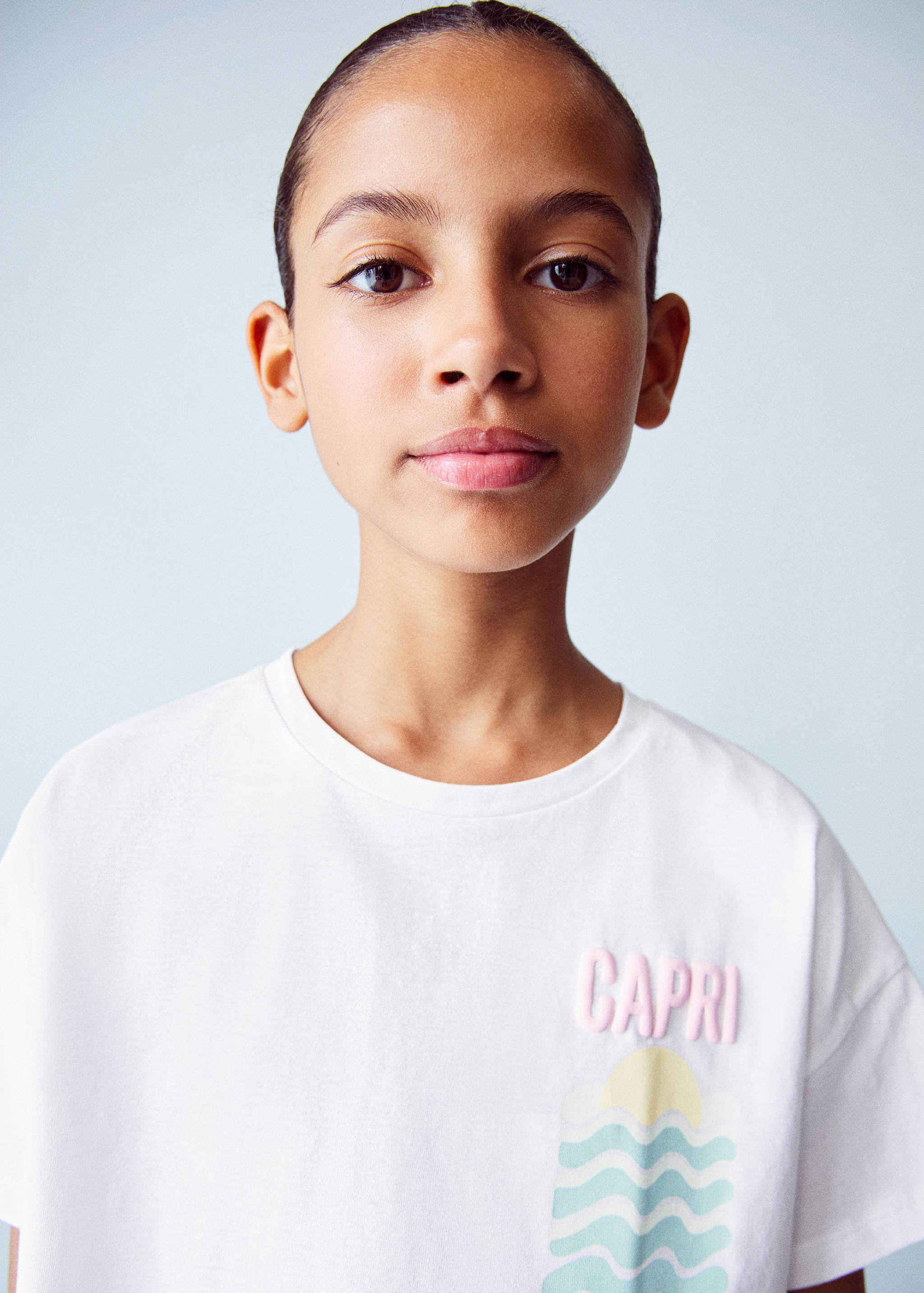 Printed cropped t-shirt - Details of the article 1