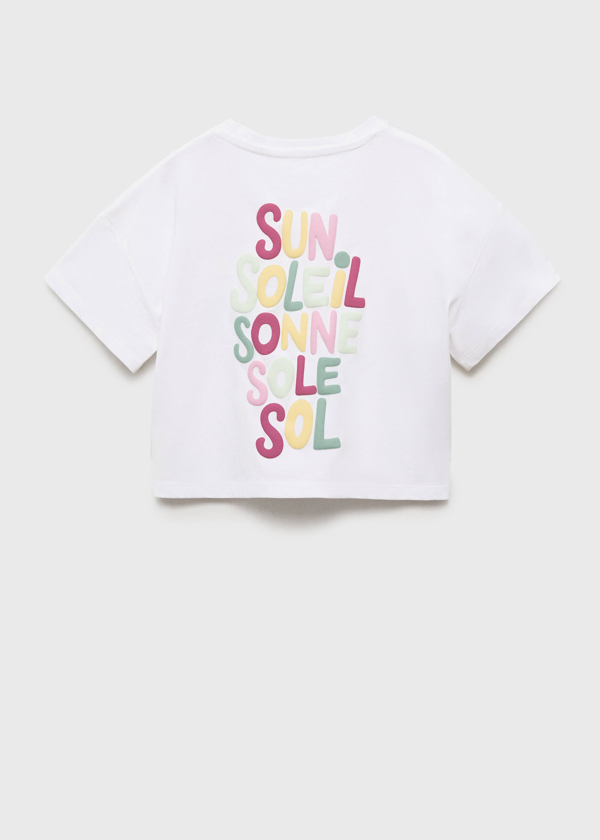 Printed cropped t-shirt - Reverse of the article