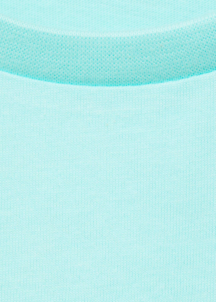 Ruffled sleeve T-shirt — Aqua Green