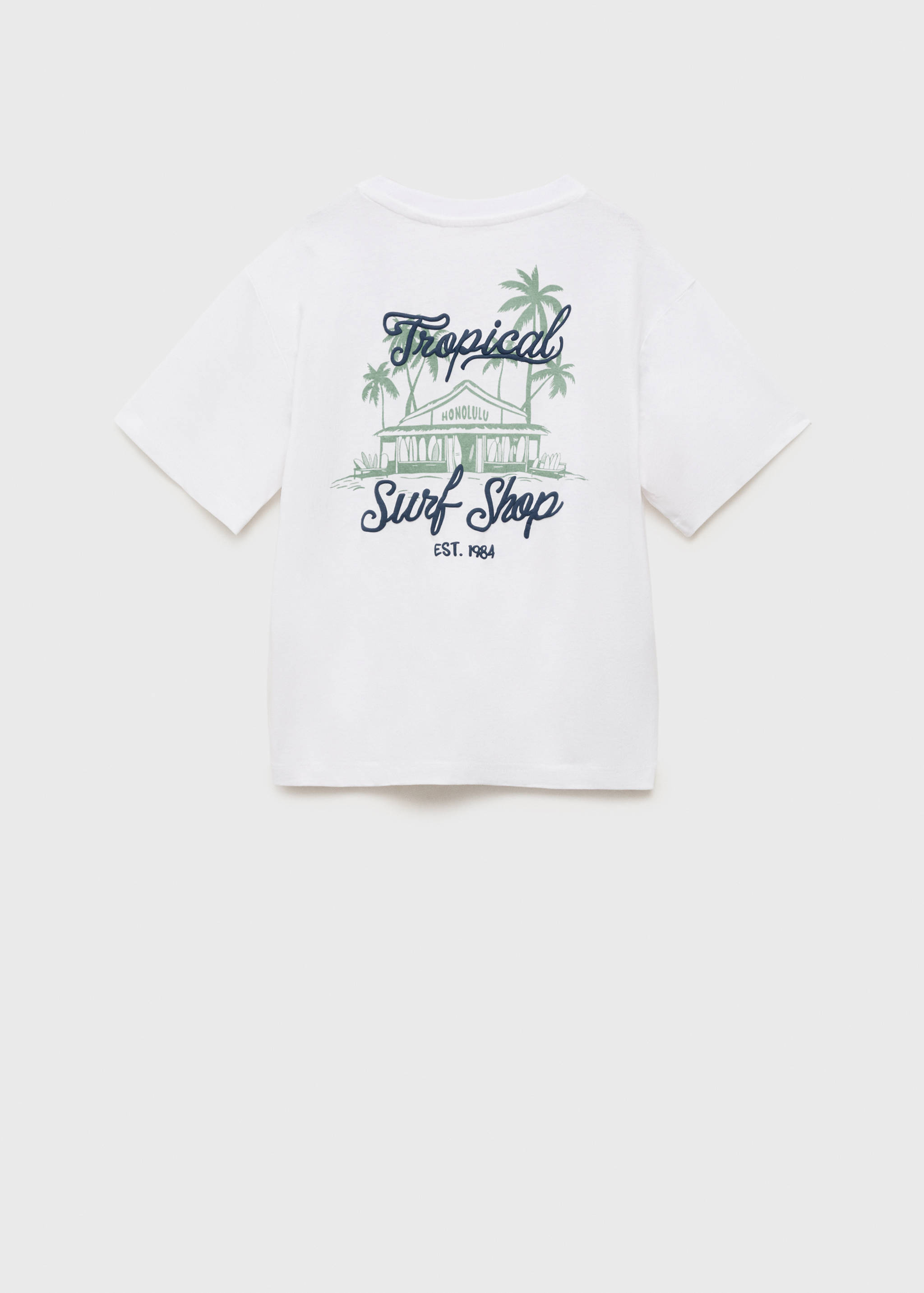 Tropical print T-shirt - Reverse of the article