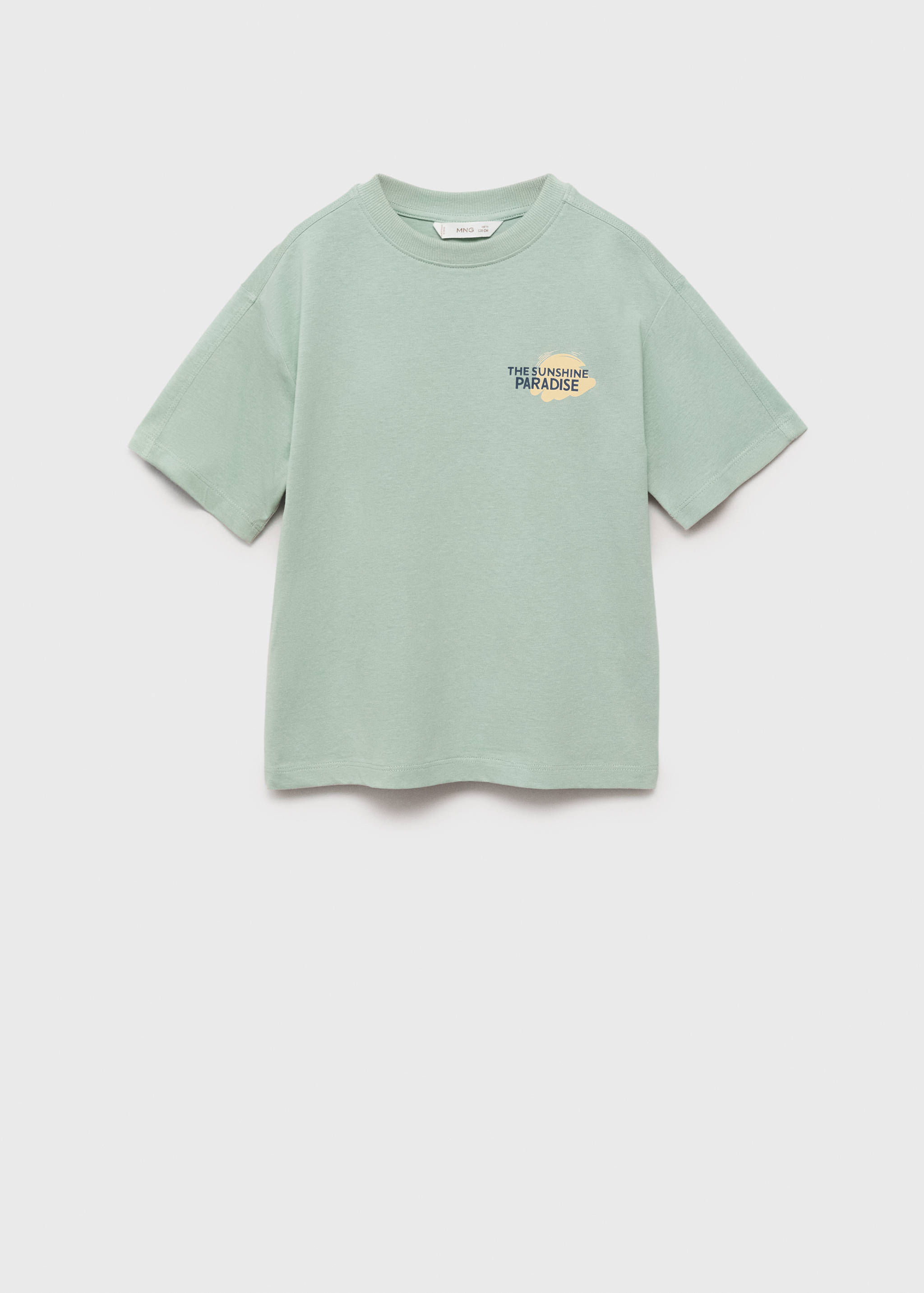 تيشرت قطني ممزوج مطبوع - منتج دون نموذج