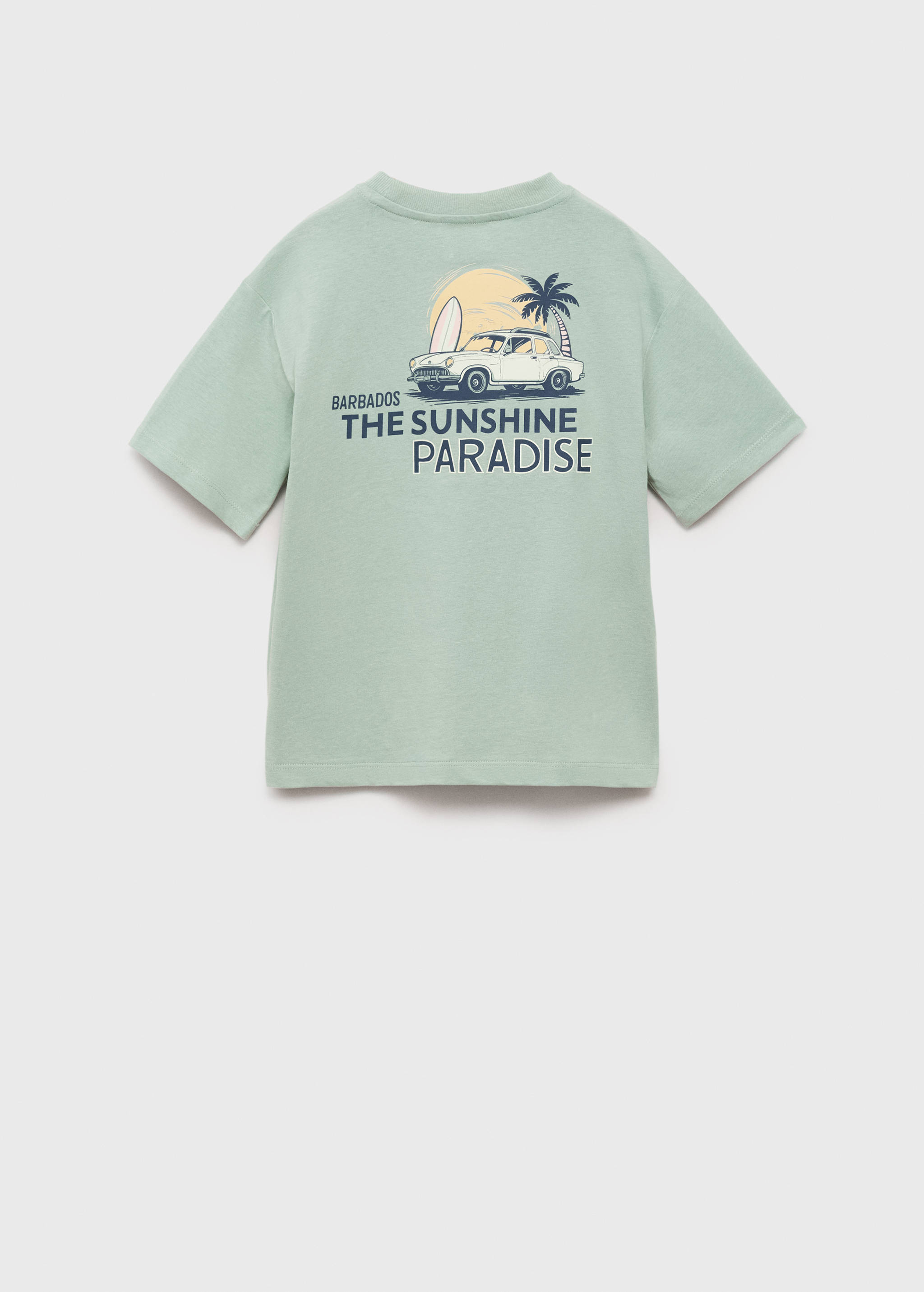 تيشرت قطني ممزوج مطبوع - الجهة الخلفية للمنتج