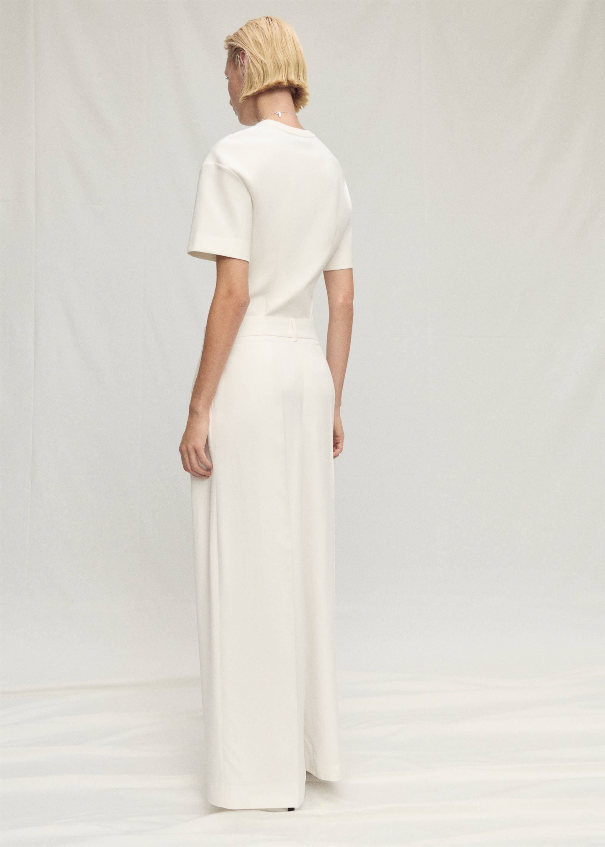 Lyocell suit trousers with pleats - Reverse of the article