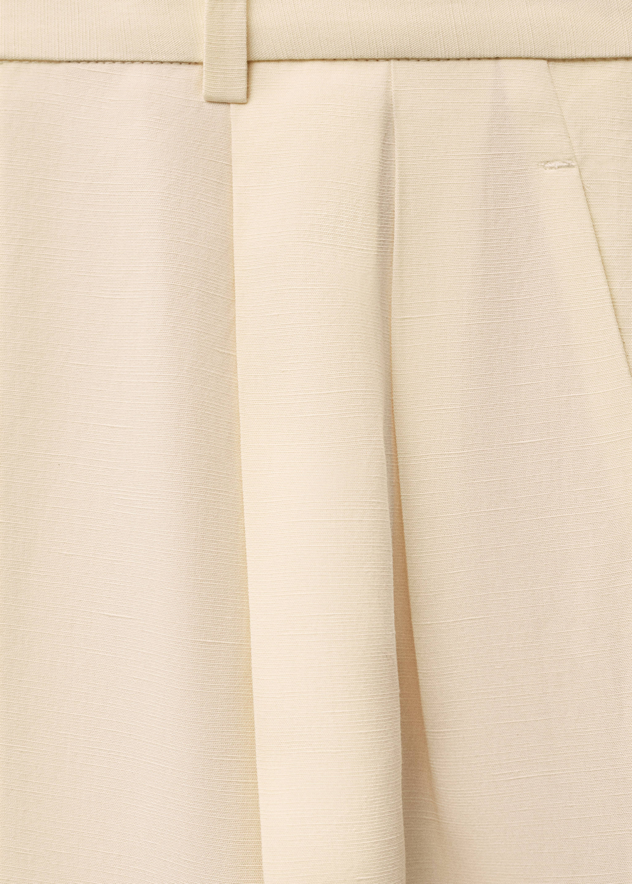 Straight-fit linen-blend suit pants - Details of the article 0