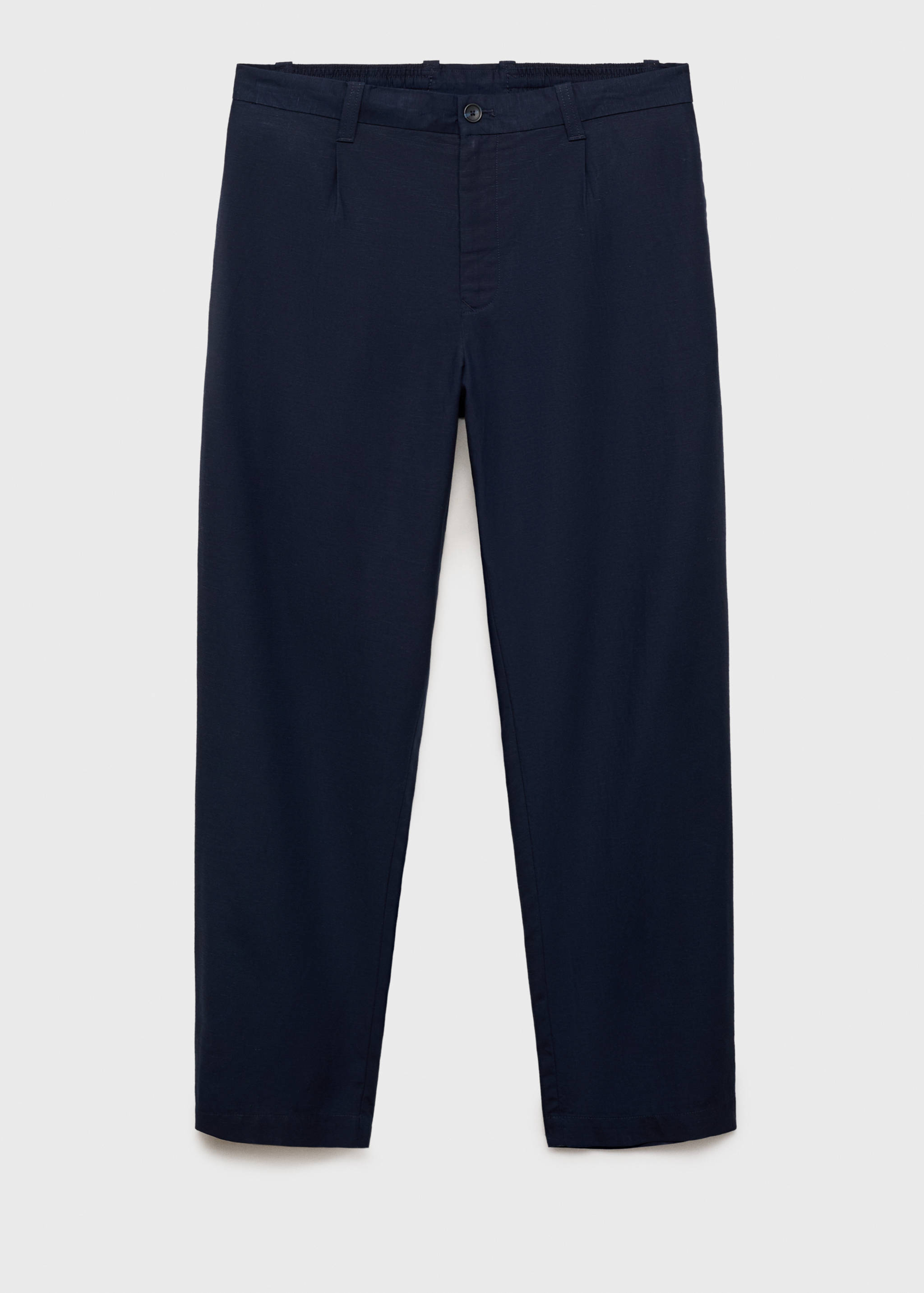 Linen lyocell regular-fit trousers - Article without model
