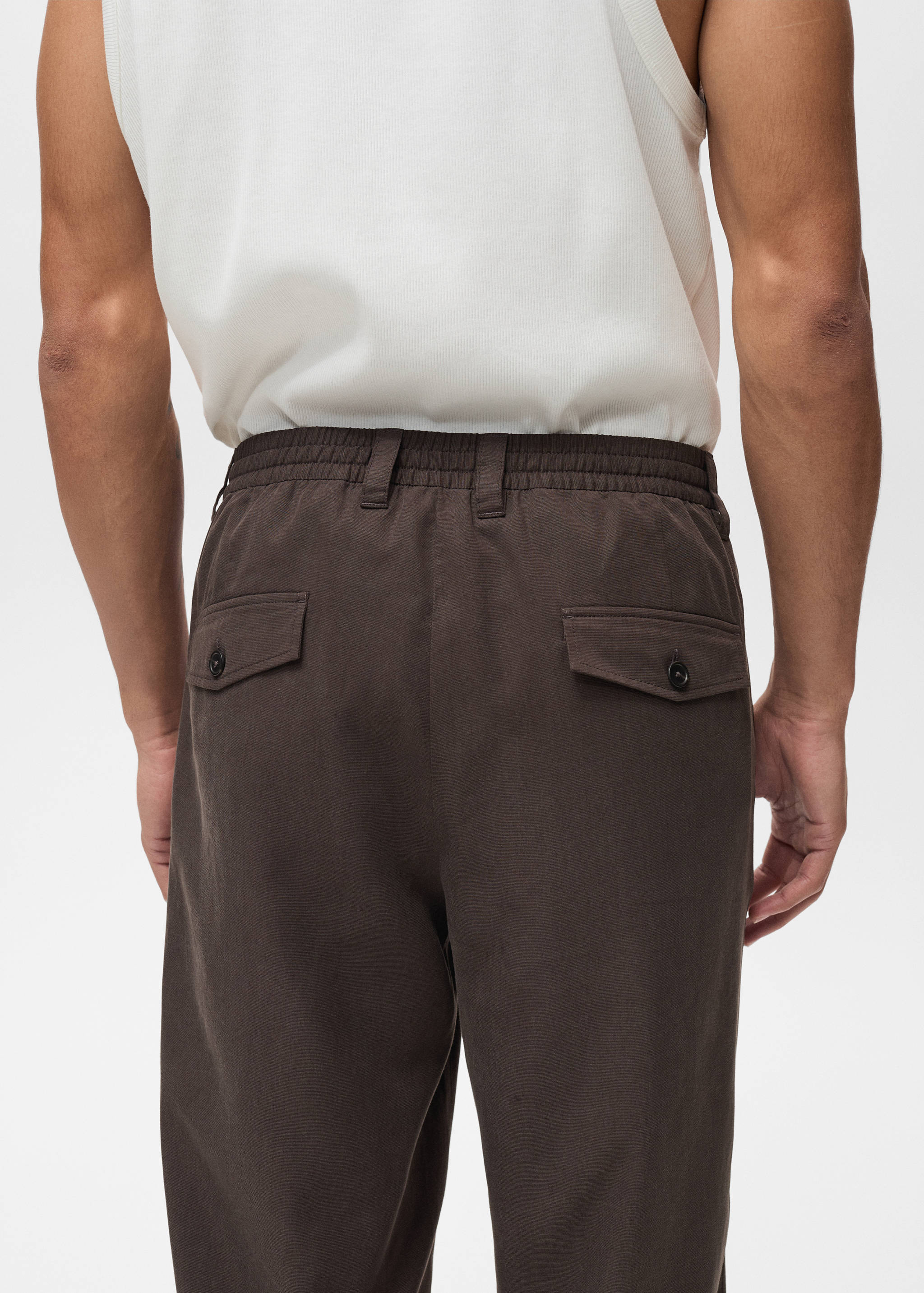 Straight-fit viscose trousers - Details of the article 6