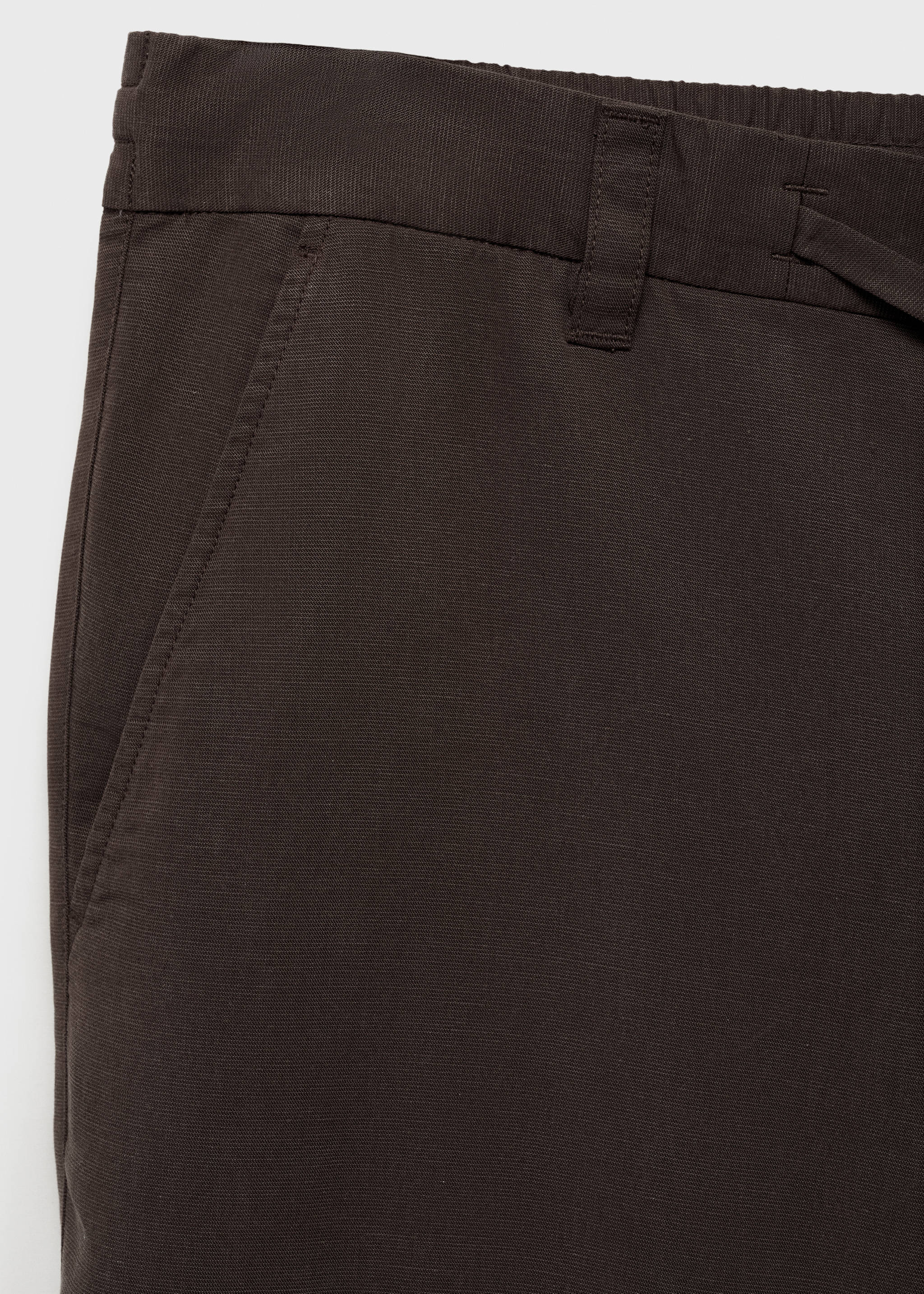Straight-fit viscose trousers - Details of the article 0
