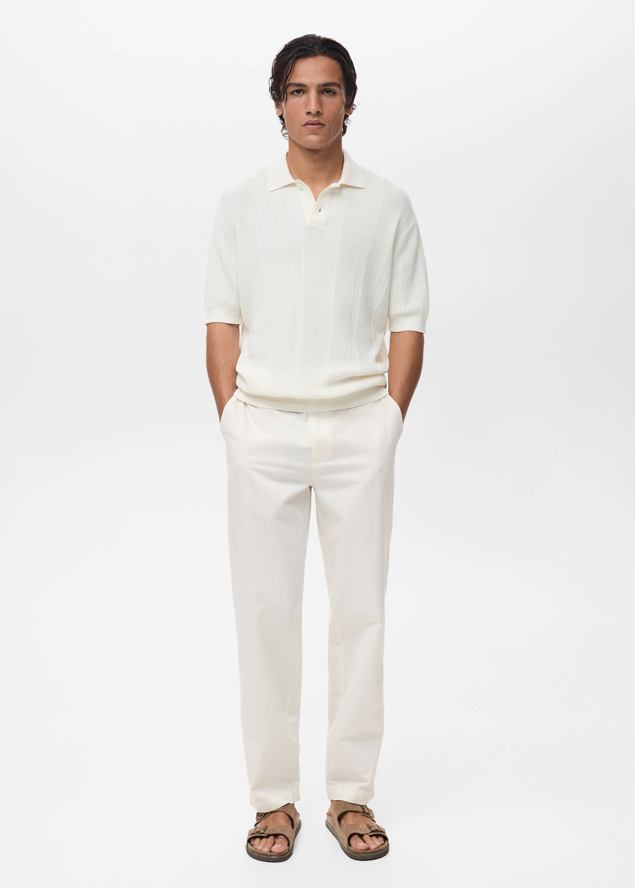 Regular-fit linen pants - General plane