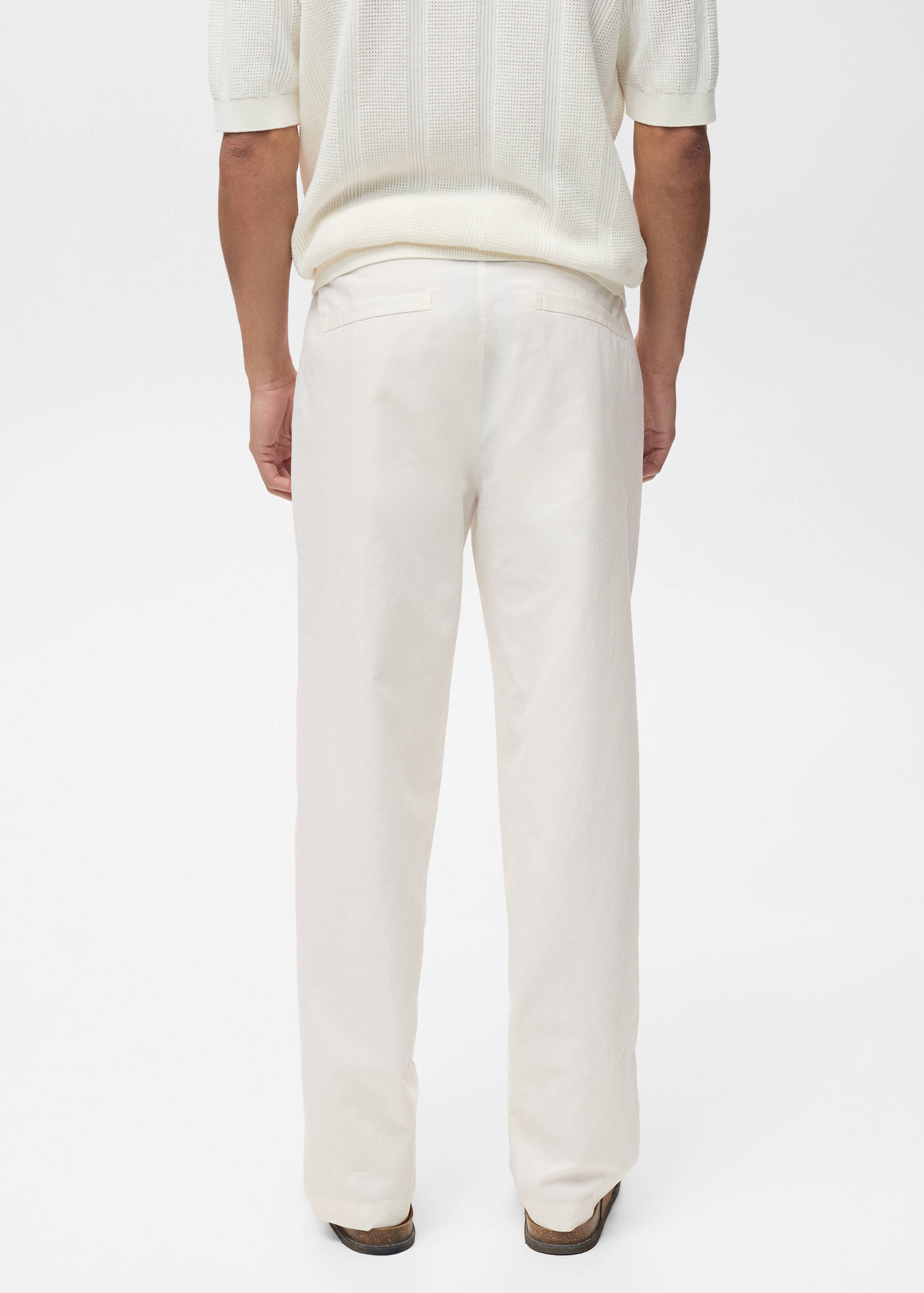 Regular-fit linen pants - Reverse of the article