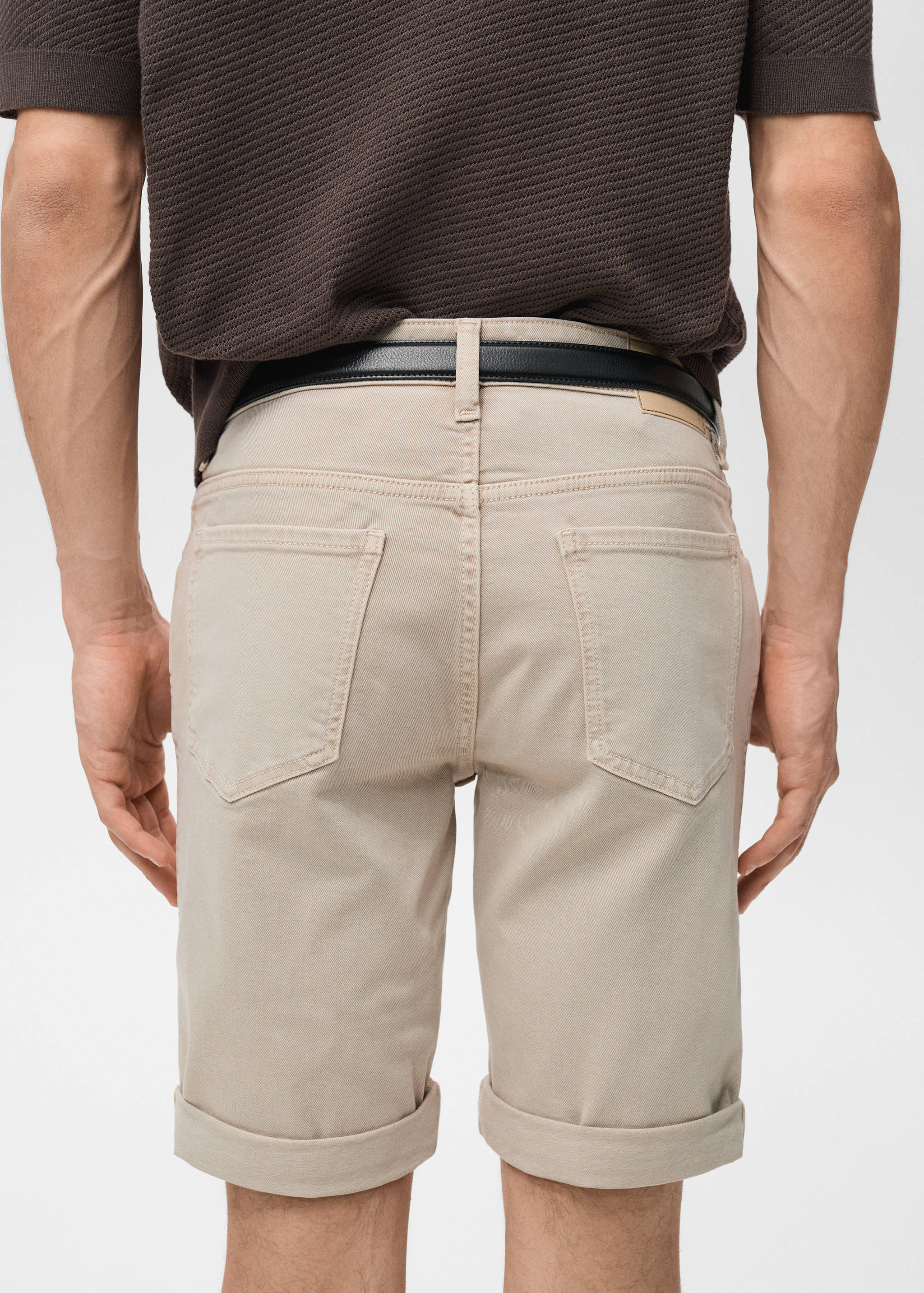 Slim fit cotton Bermuda shorts - Details of the article 6