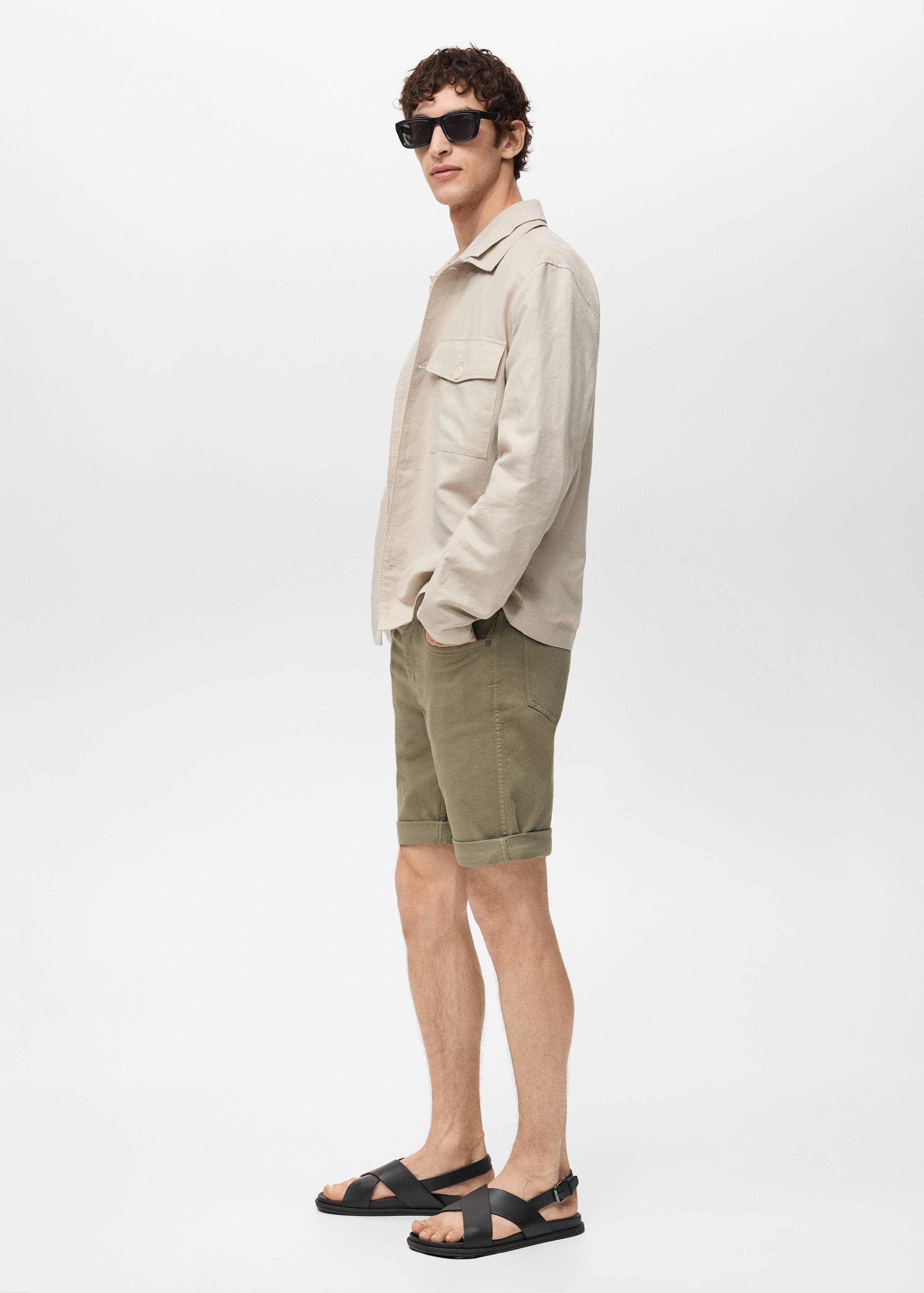 Slim fit cotton Bermuda shorts - Details of the article 2