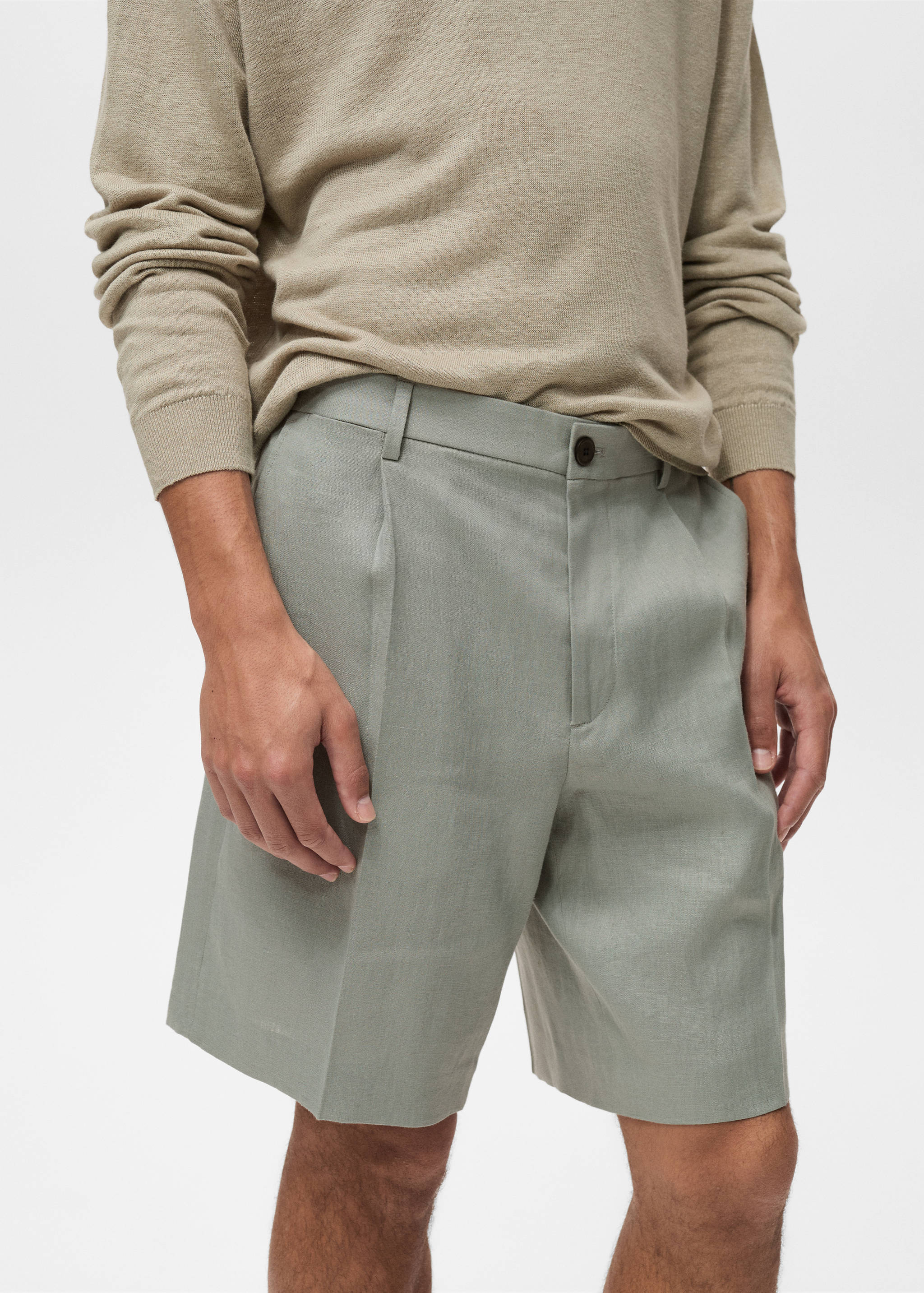 Bermudas 100% lino pinzas - Detalle del artículo 1