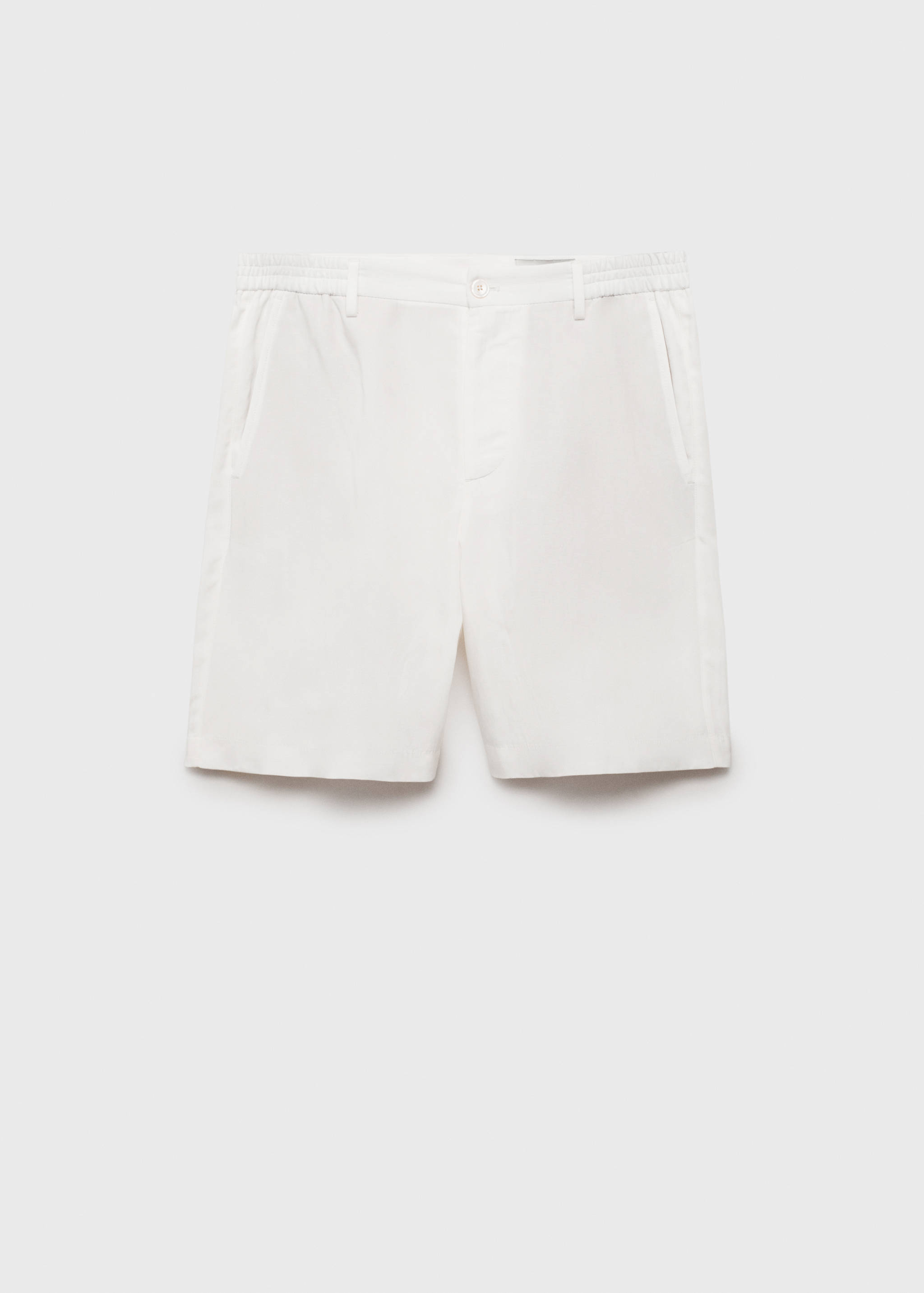 Linen lyocell slim-fit bermuda shorts - Article without model