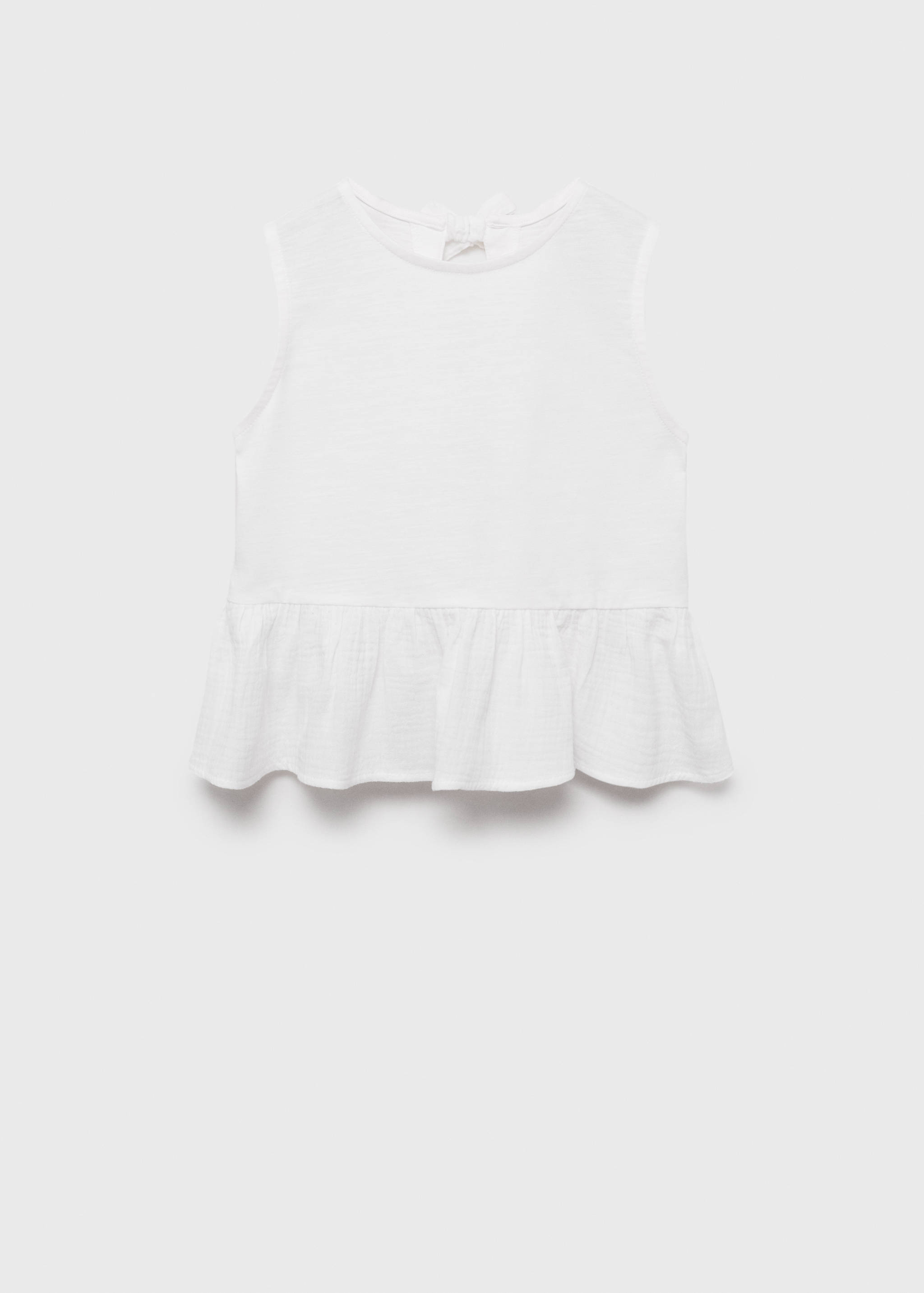 Bow ruffle T-shirt - Article without model