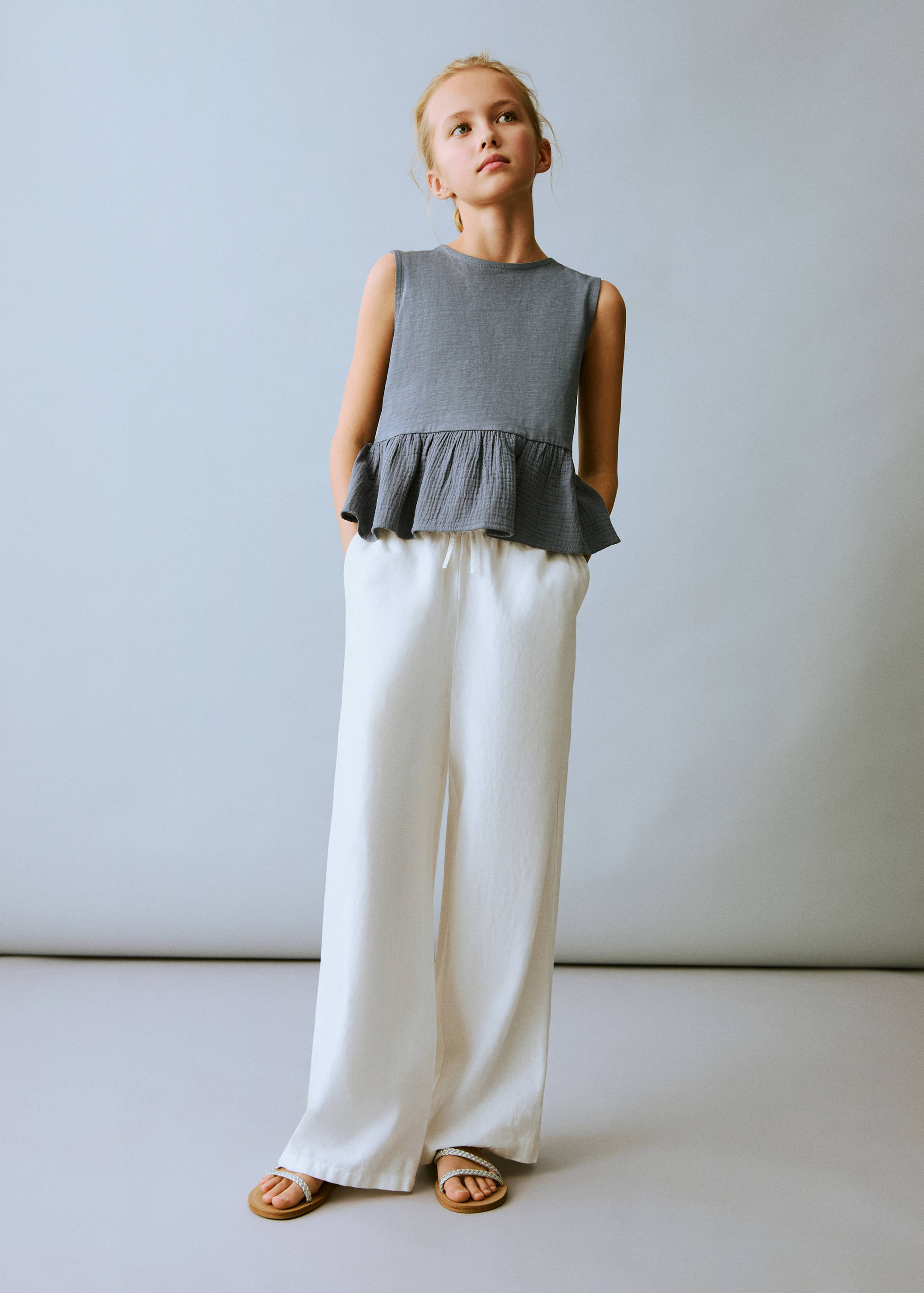 Camiseta volantes lazo - Plano general