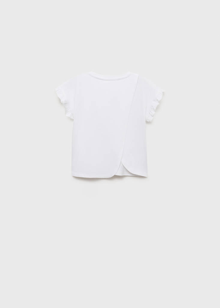 Ruffled printed t-shirt — Off White