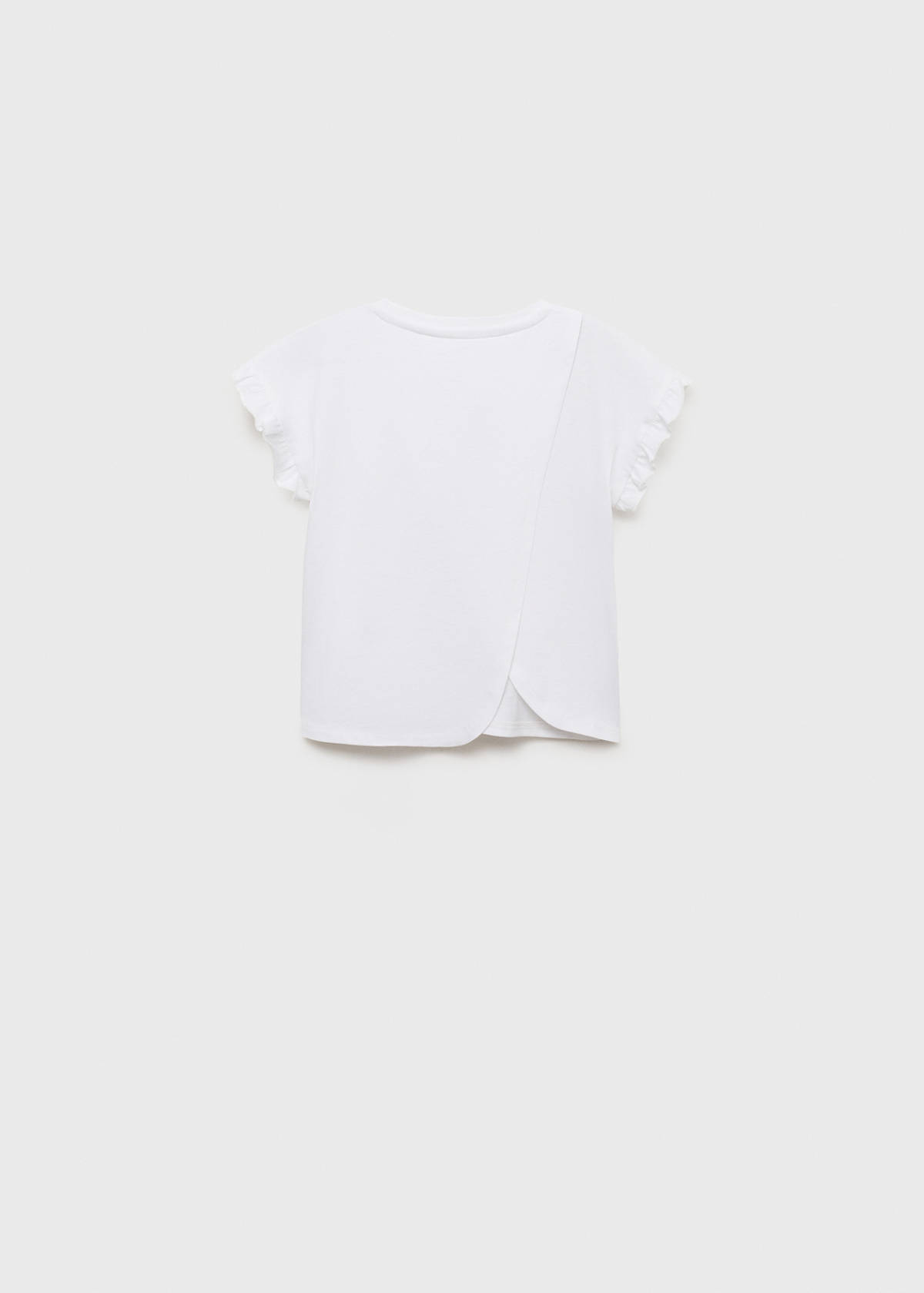 Ruffled printed t-shirt — Off White