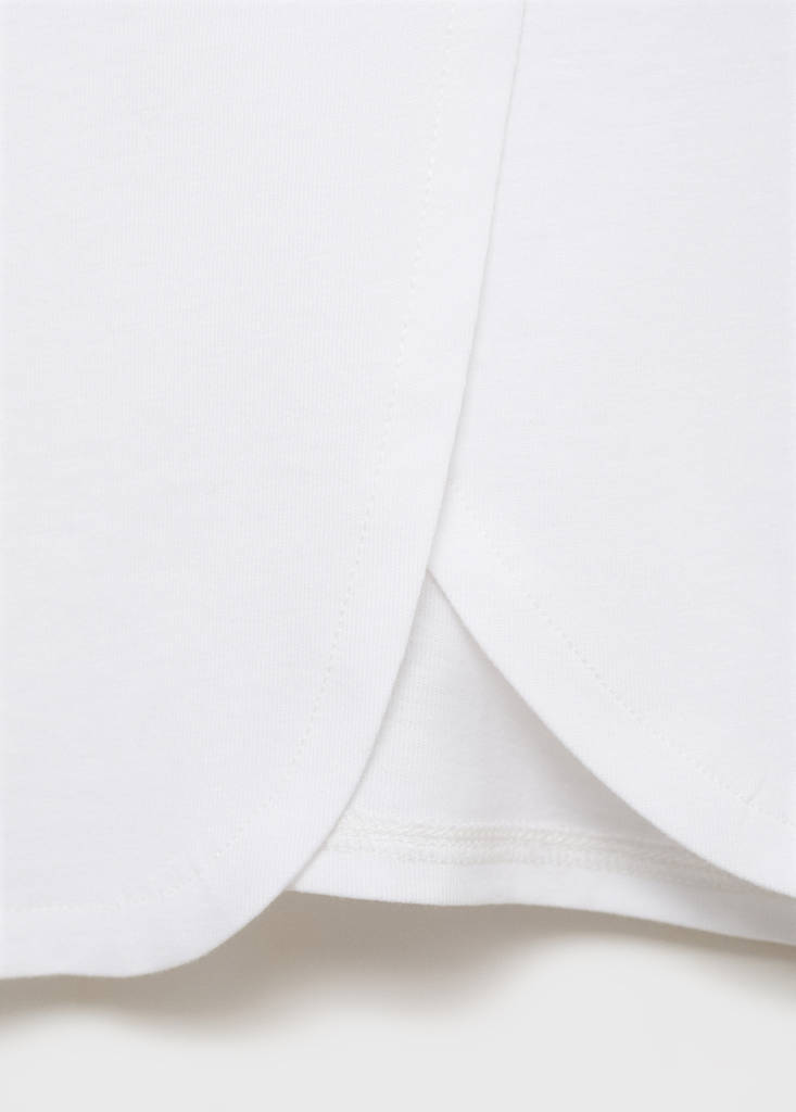 Ruffled printed t-shirt — Off White