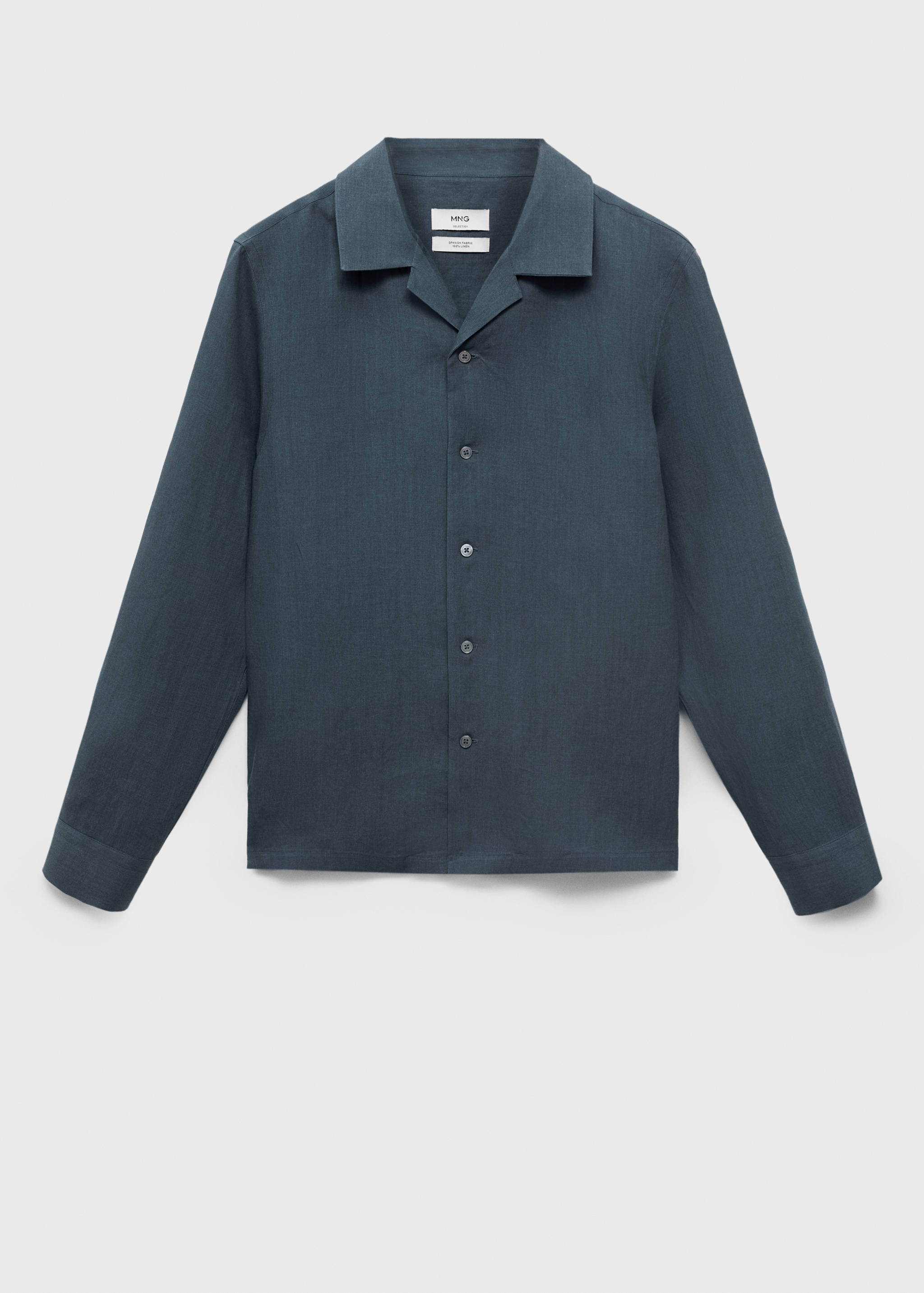 Camicia 100% lino collo bowling - Articolo senza modello