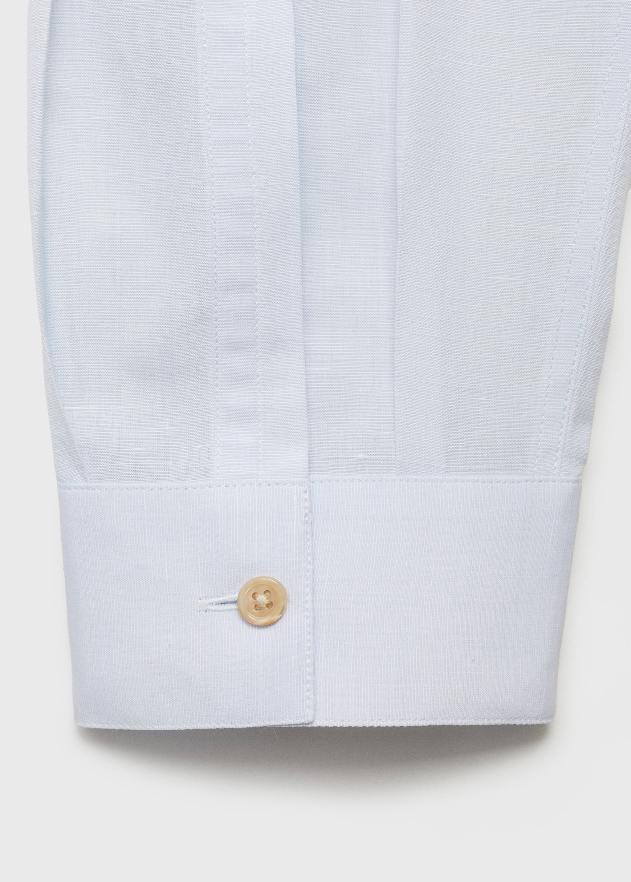 Linen-blend shirt with mandarin collar - Details of the article 8