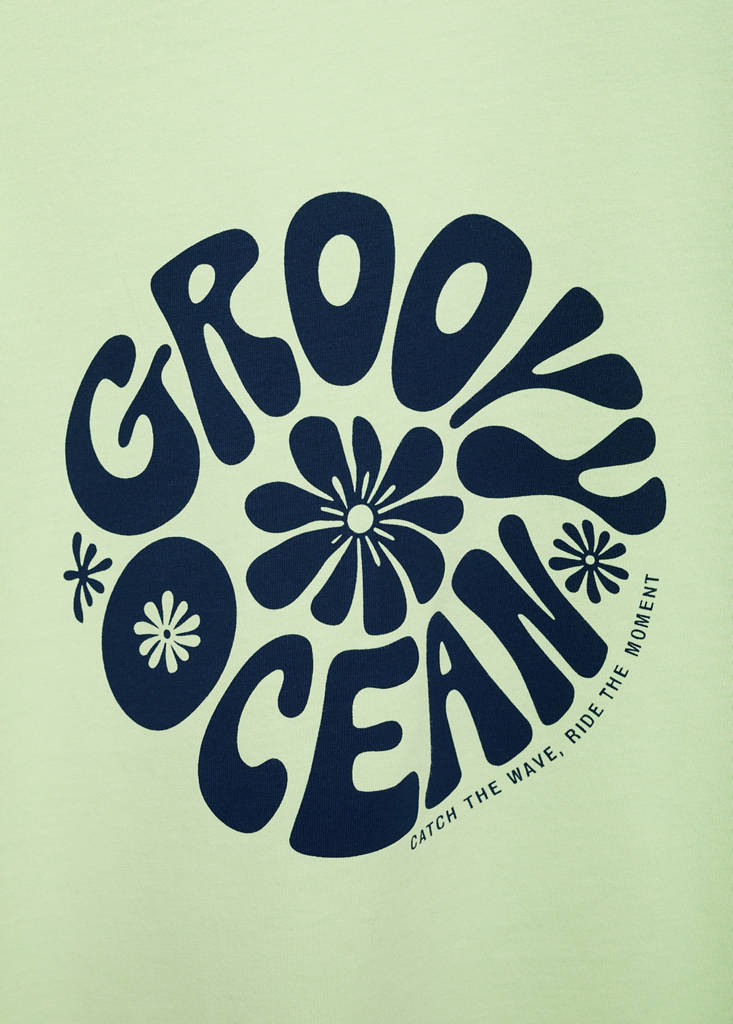 Short-sleeved printed t-shirt — Pastel Green