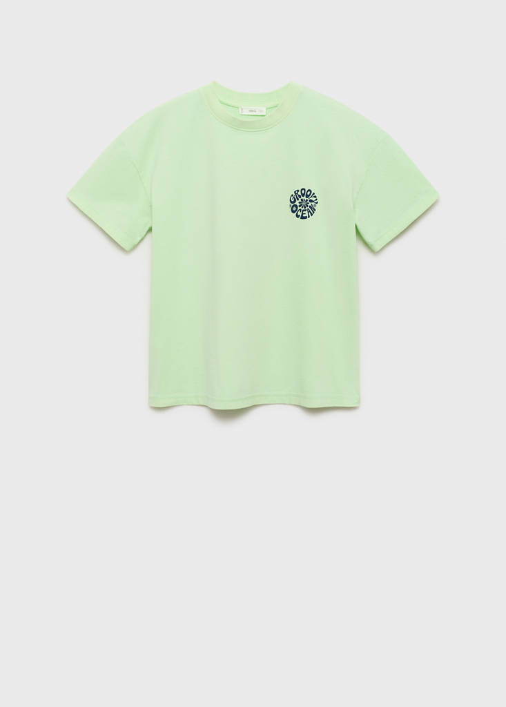 Short-sleeved printed t-shirt — Pastel Green