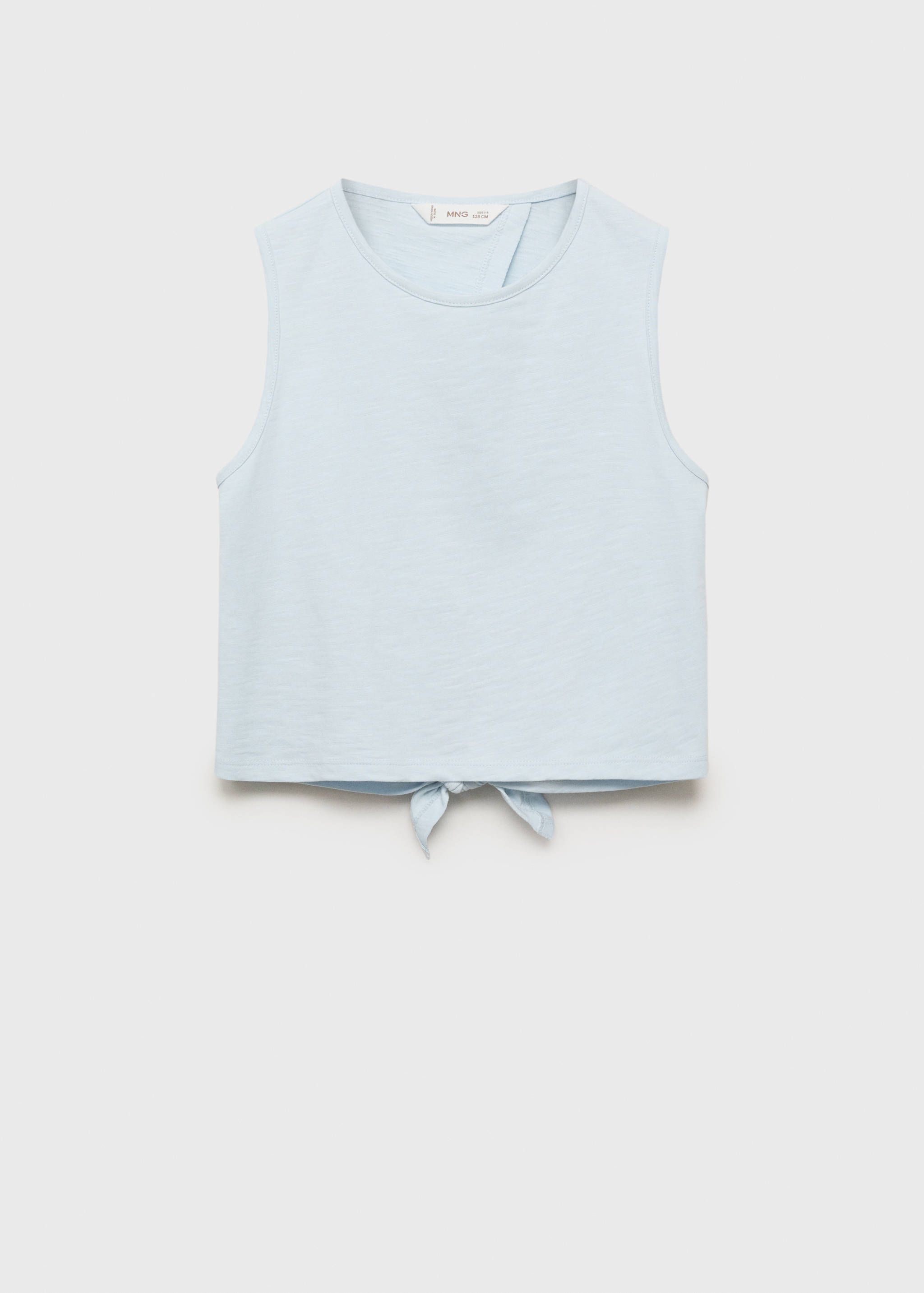 Crossed-back t-shirt with bow - Article without model