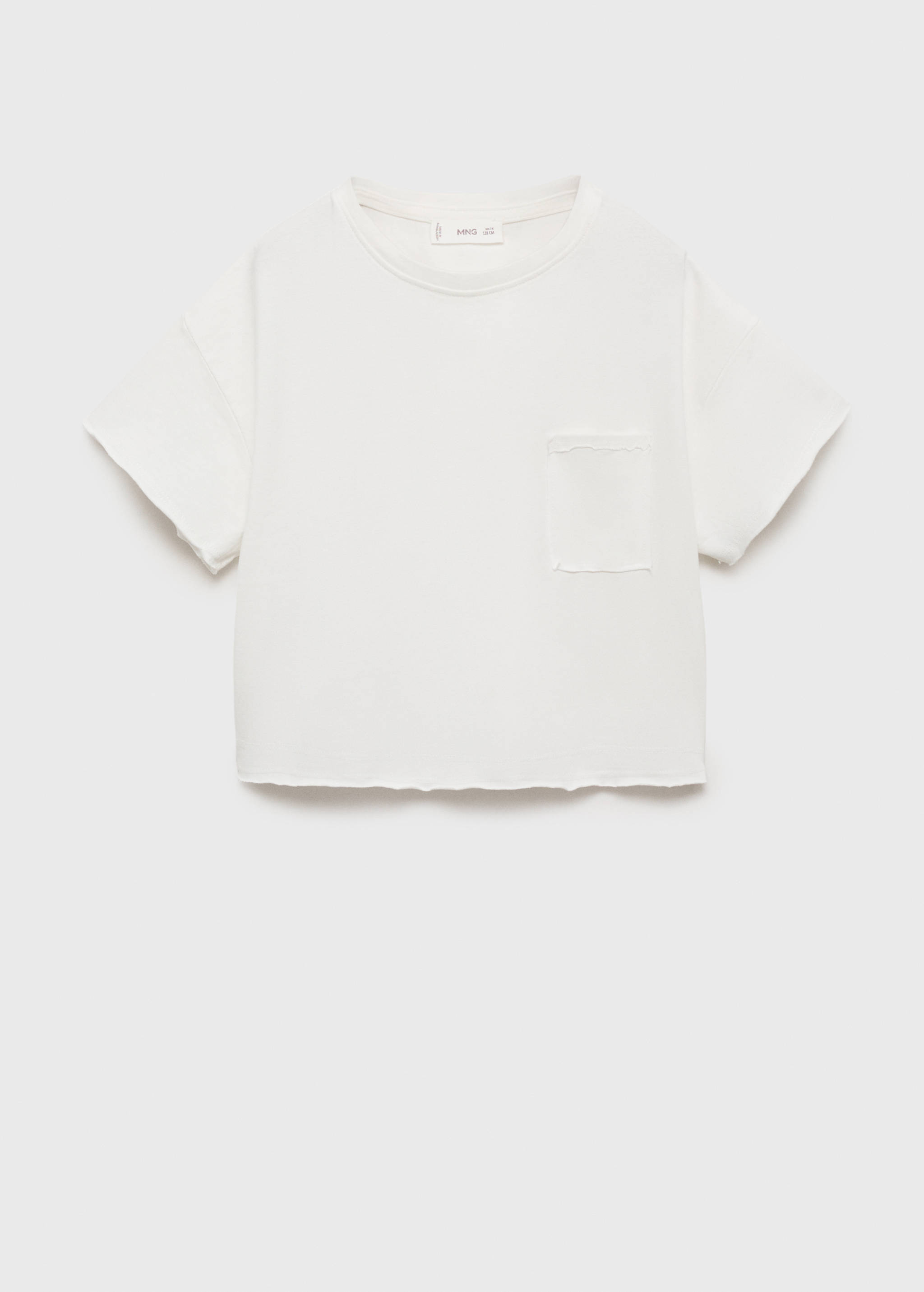 Cropped t-shirt with pocket - Article without model