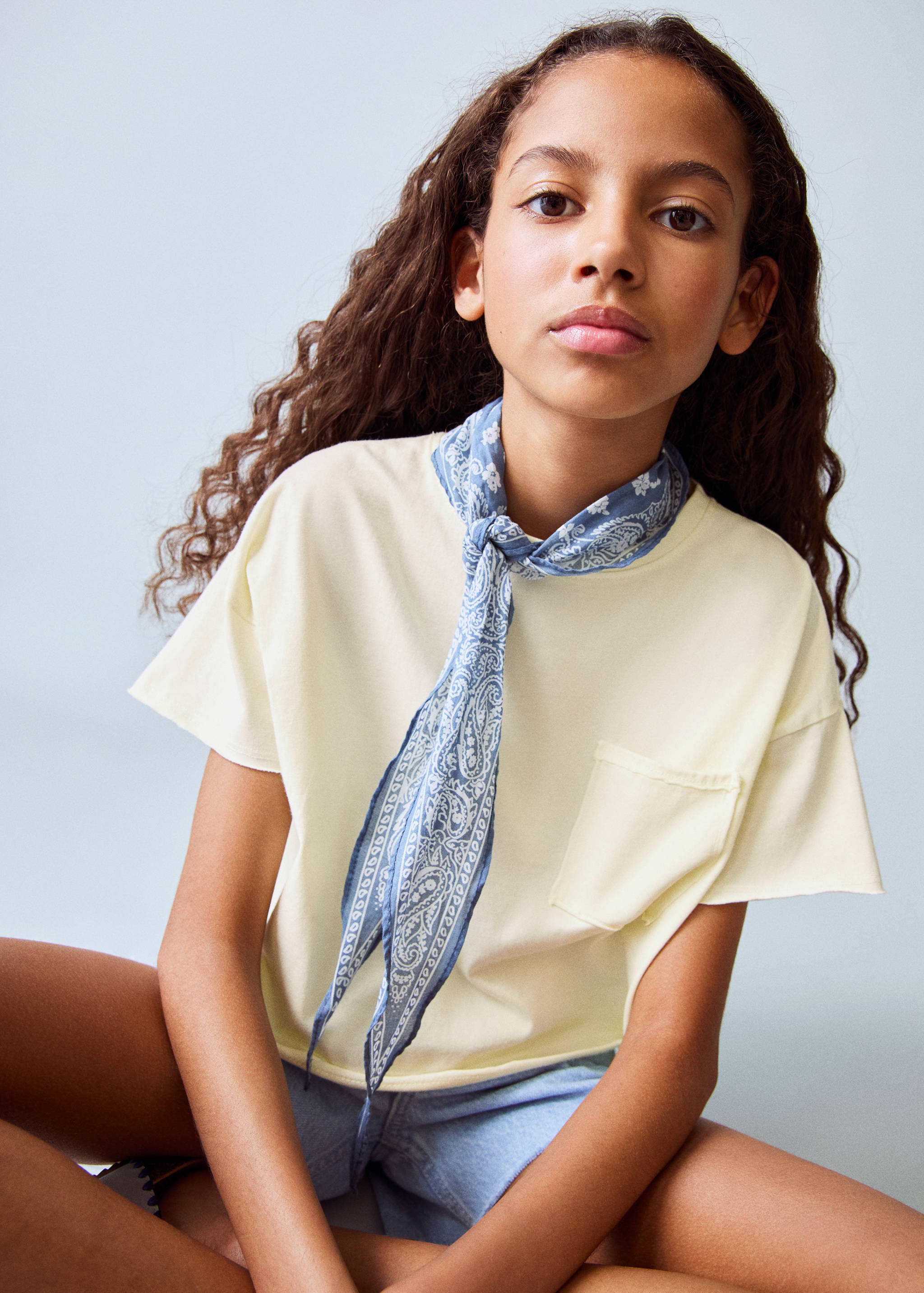 T-shirt crop poche - Détail de l'article 1