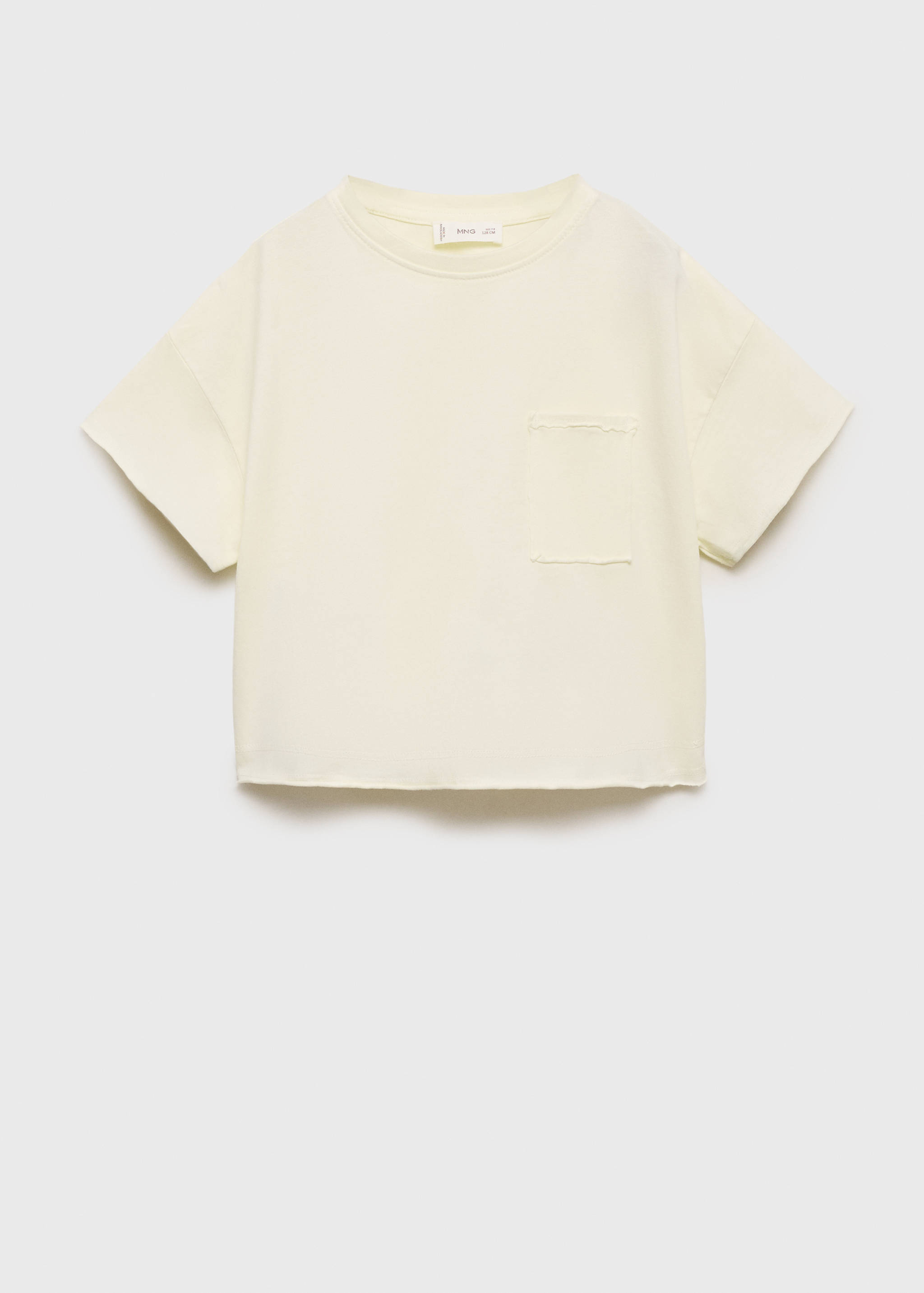 Cropped t-shirt with pocket - Article without model
