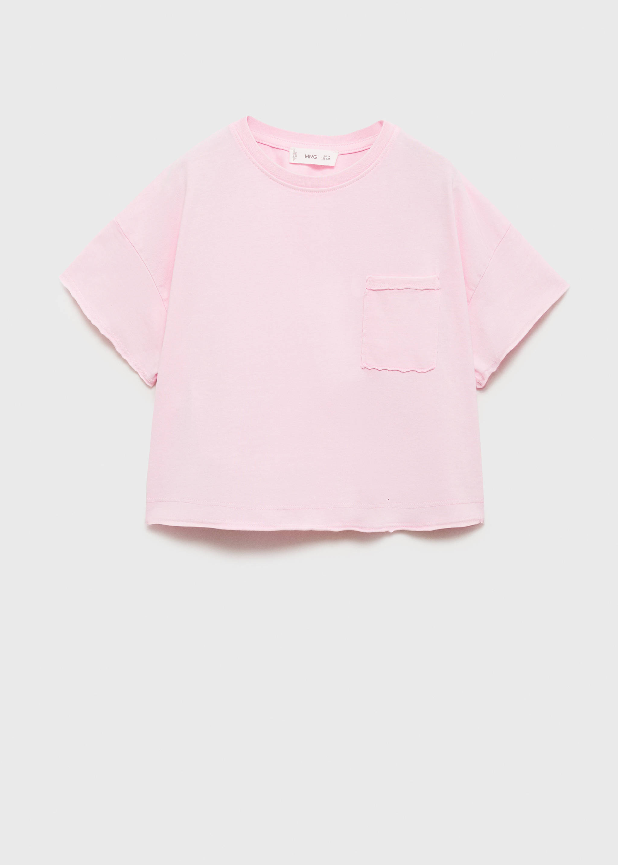 Cropped t-shirt with pocket - Article without model