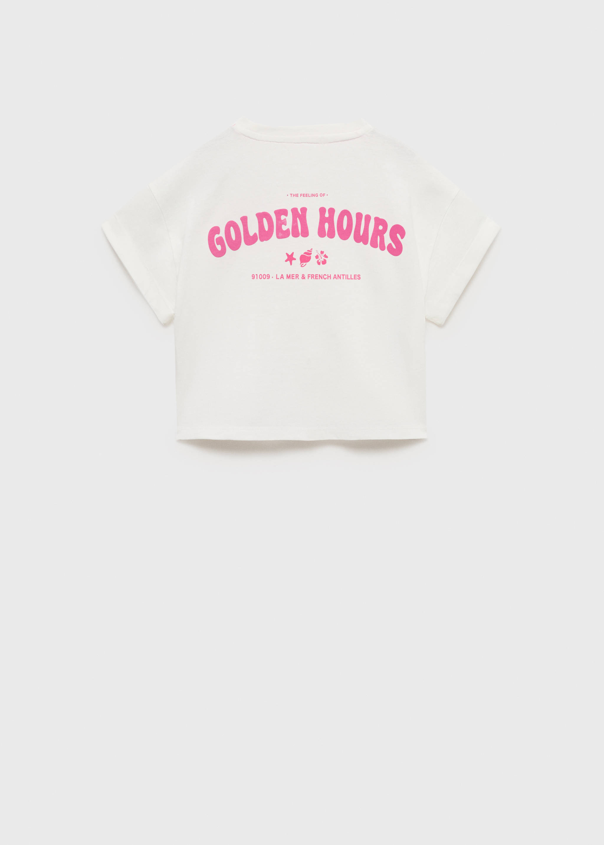 Printed cropped t-shirt - Reverse of the article
